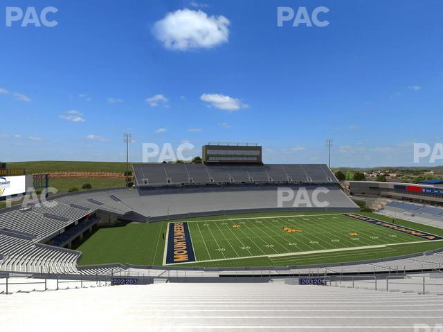 Seating view for Mountaineer Field at Milan Puskar Stadium Section 203