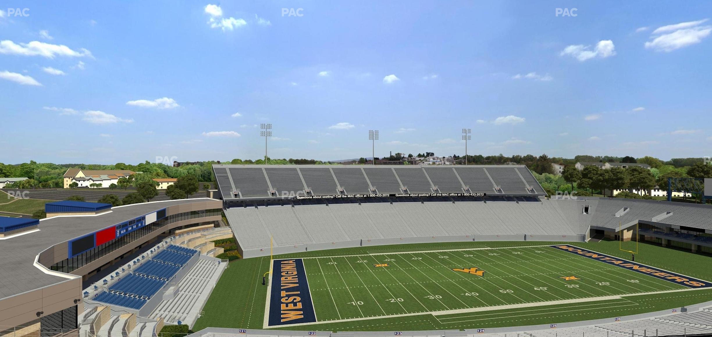 Seating view for Mountaineer Field at Milan Puskar Stadium Section 214