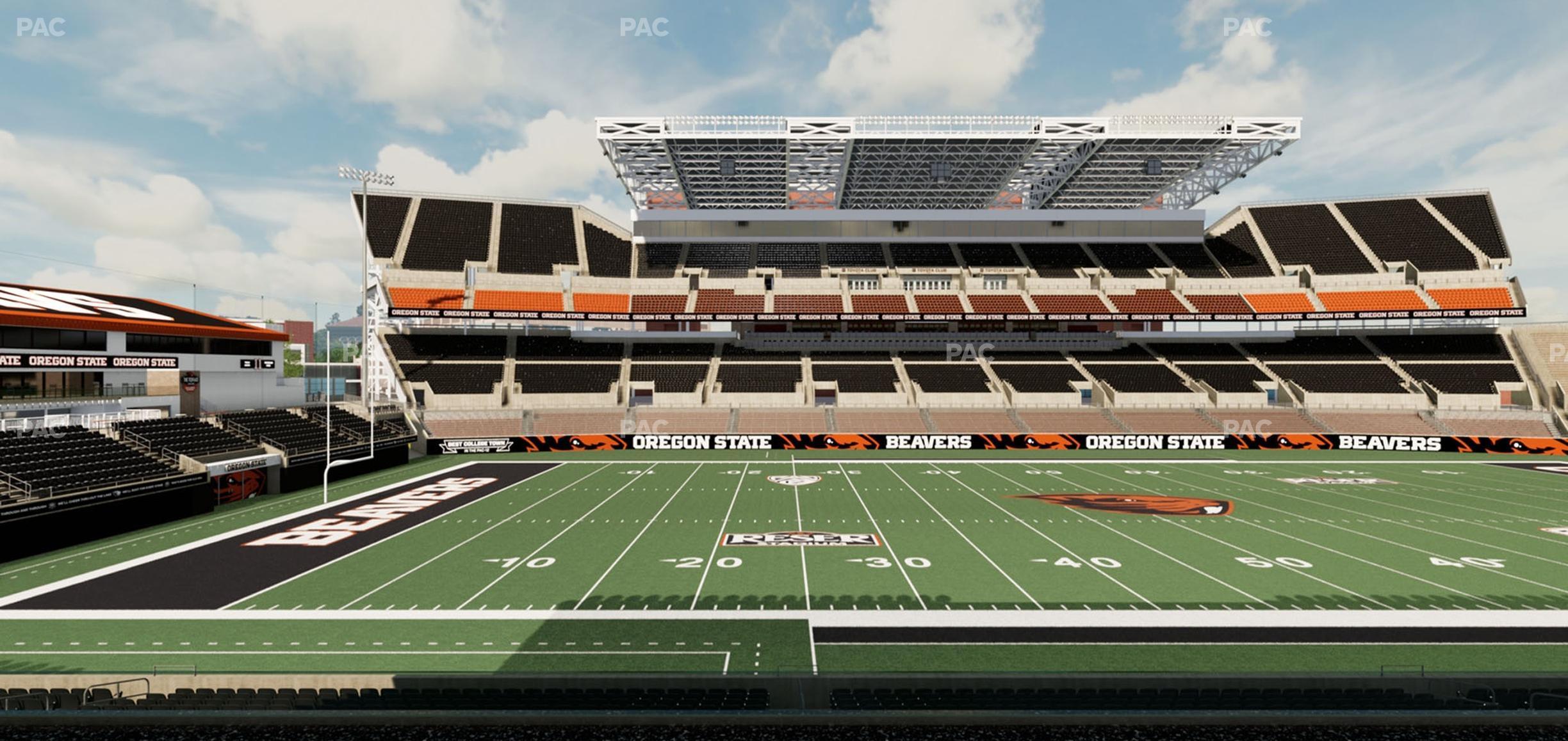 Seating view for Reser Stadium Section Box 30