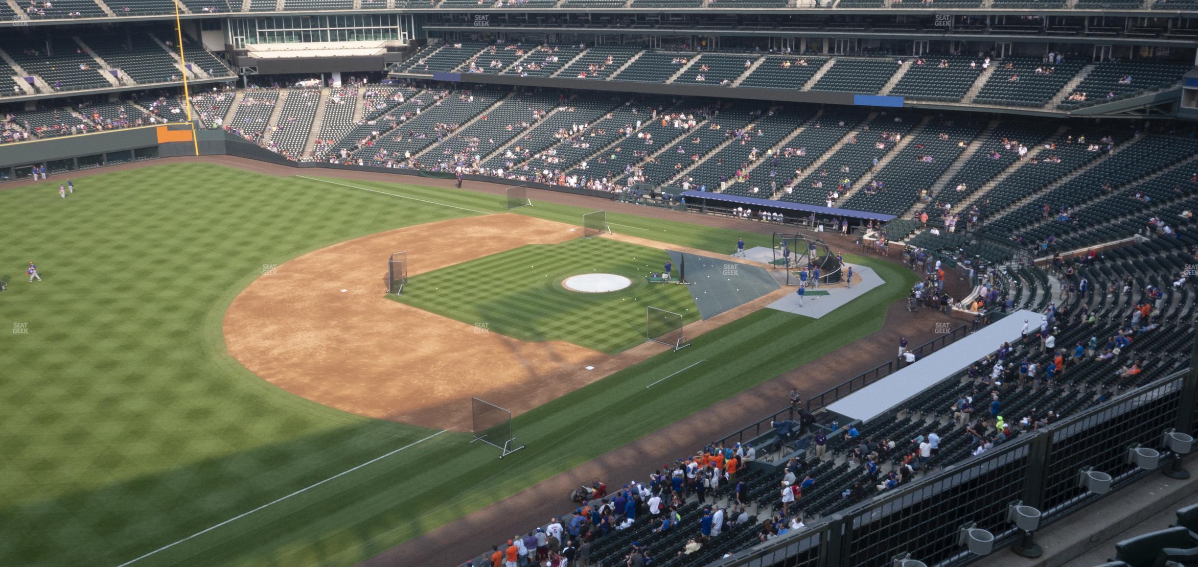 Seating view for Coors Field Section Lower 344