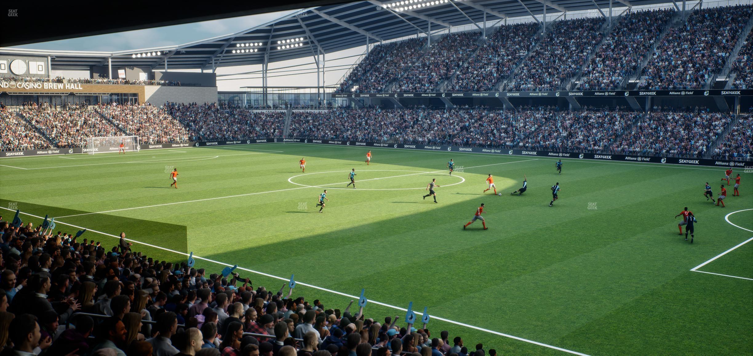 Seating view for Allianz Field Section Loge 28 A