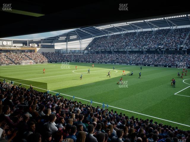 Seating view for Allianz Field Section Loge 28 A