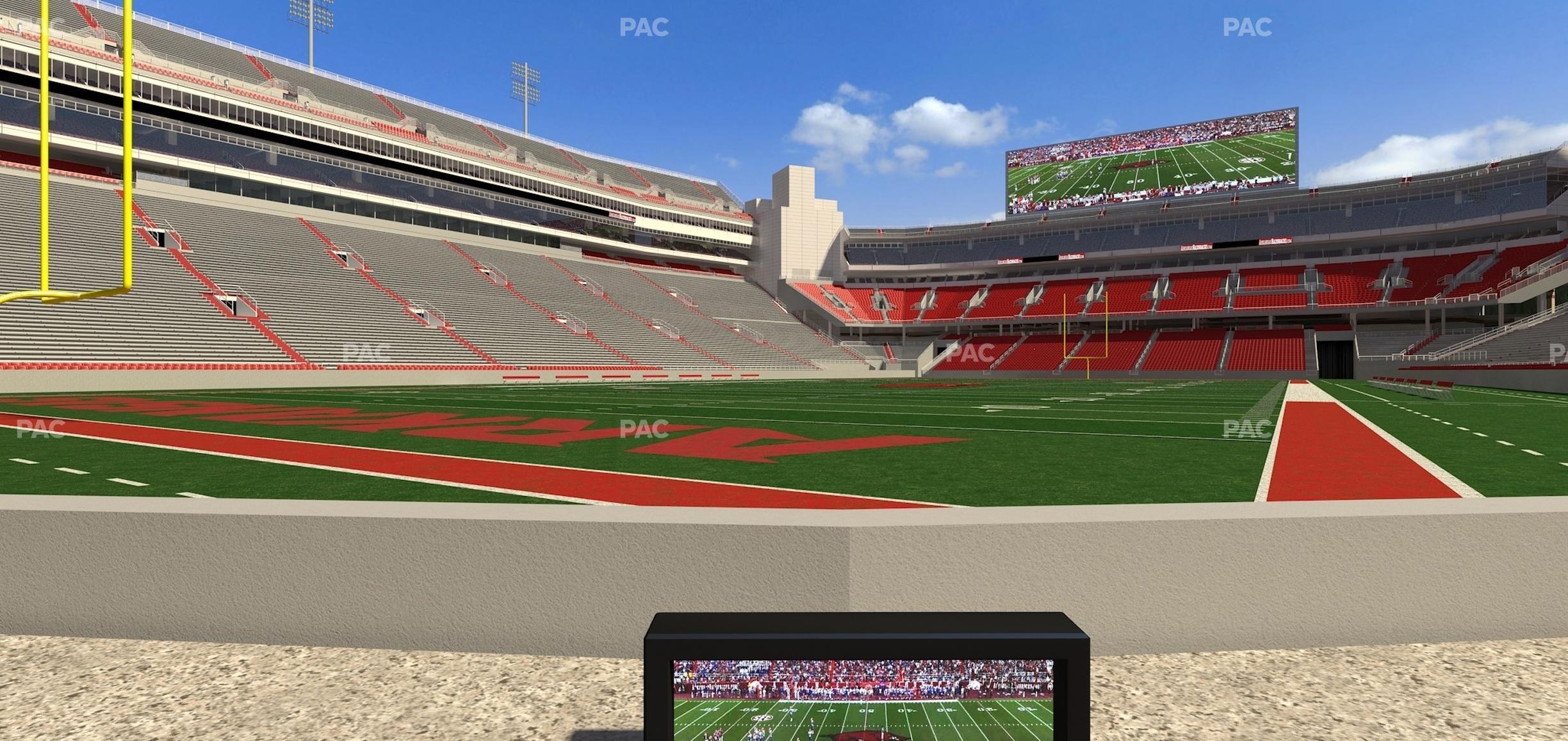 Seating view for Razorback Stadium Section Loge 1