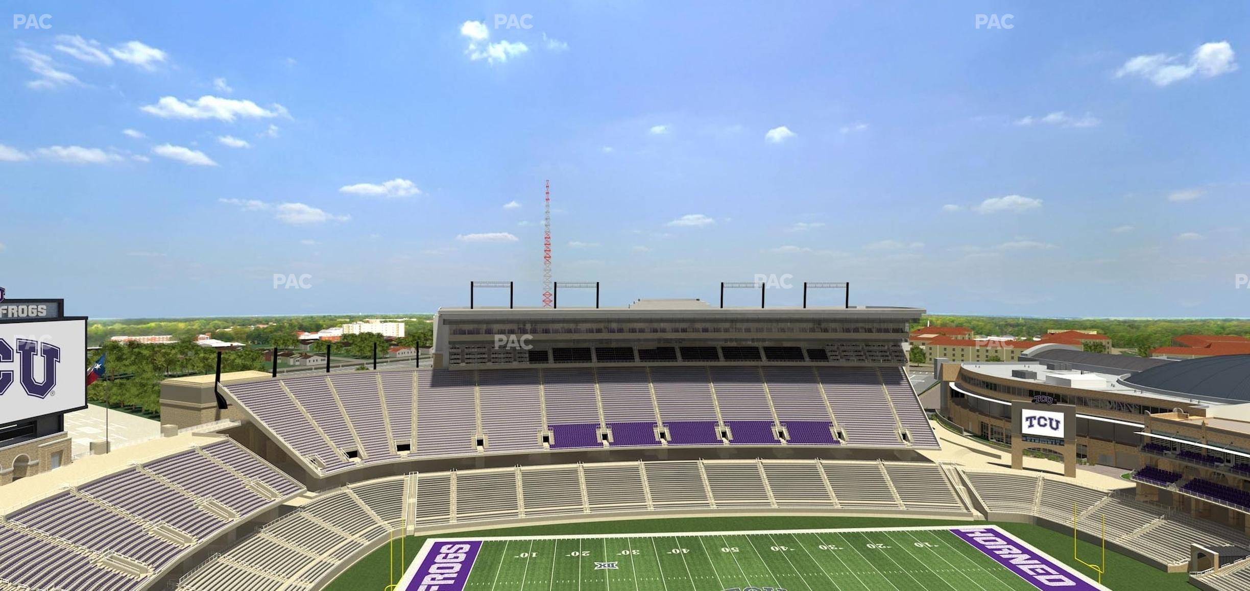 Seating view for Amon G. Carter Stadium Section 408