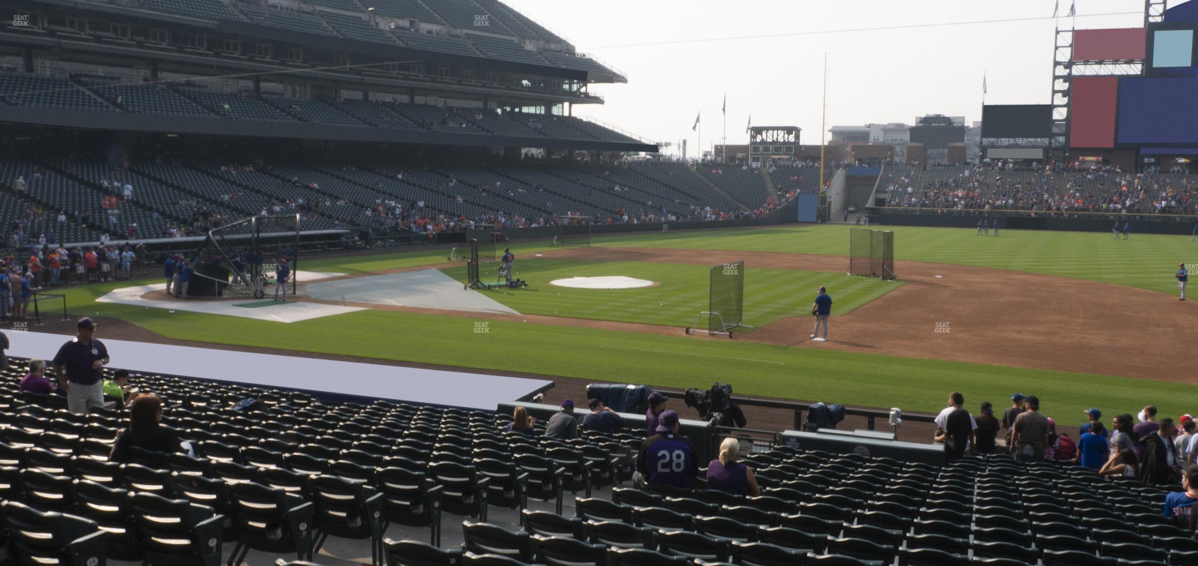 Seating view for Coors Field Section 121