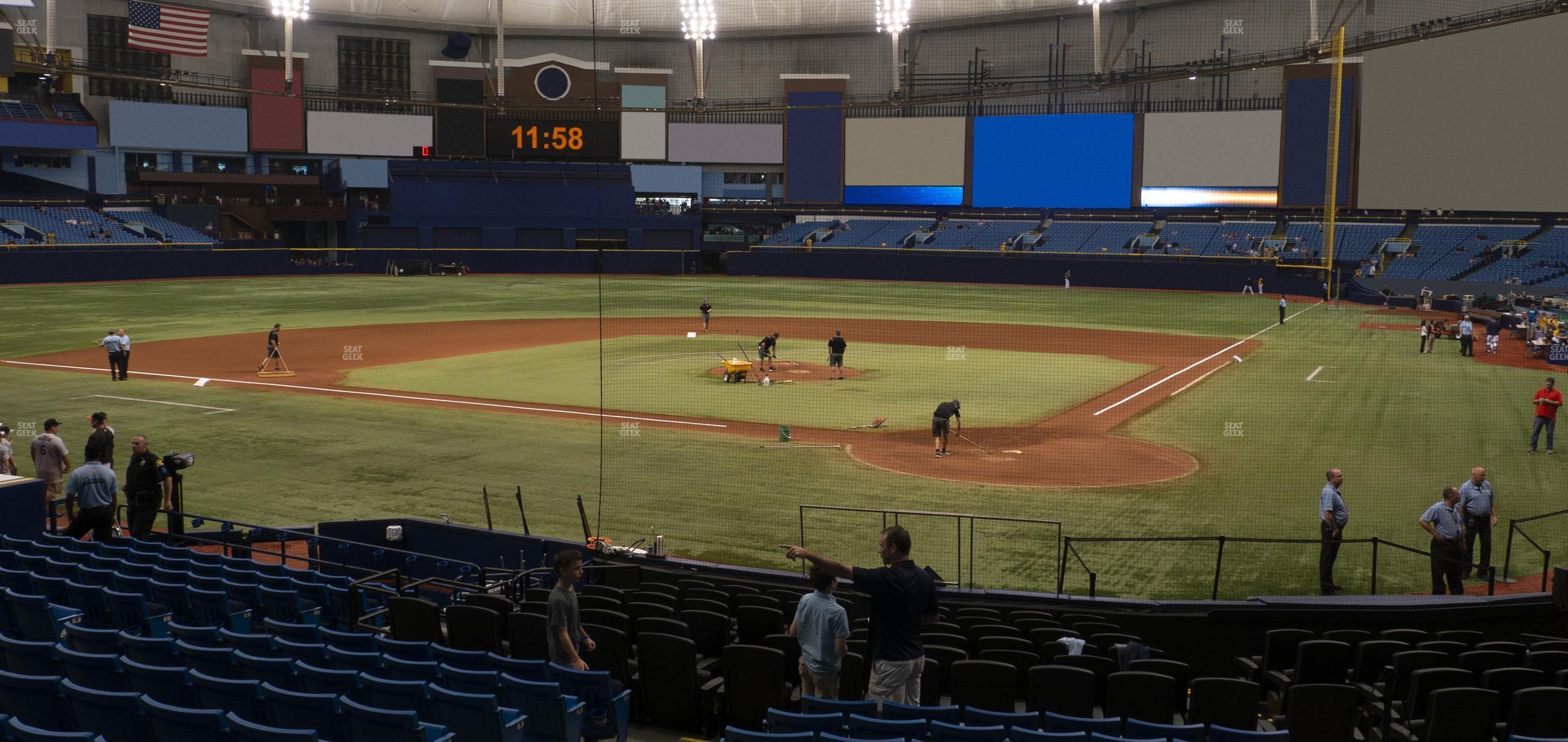 Seating view for Tropicana Field Section 105