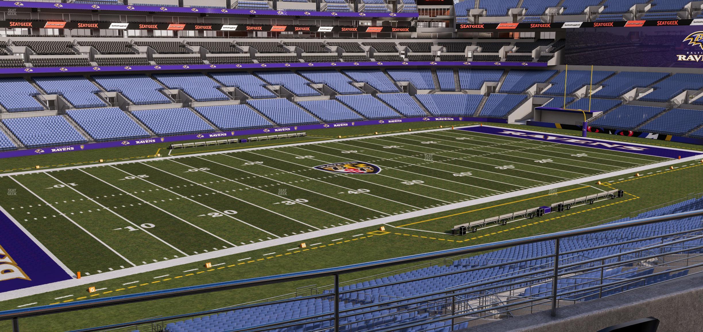 Seating view for M&T Bank Stadium Section 231