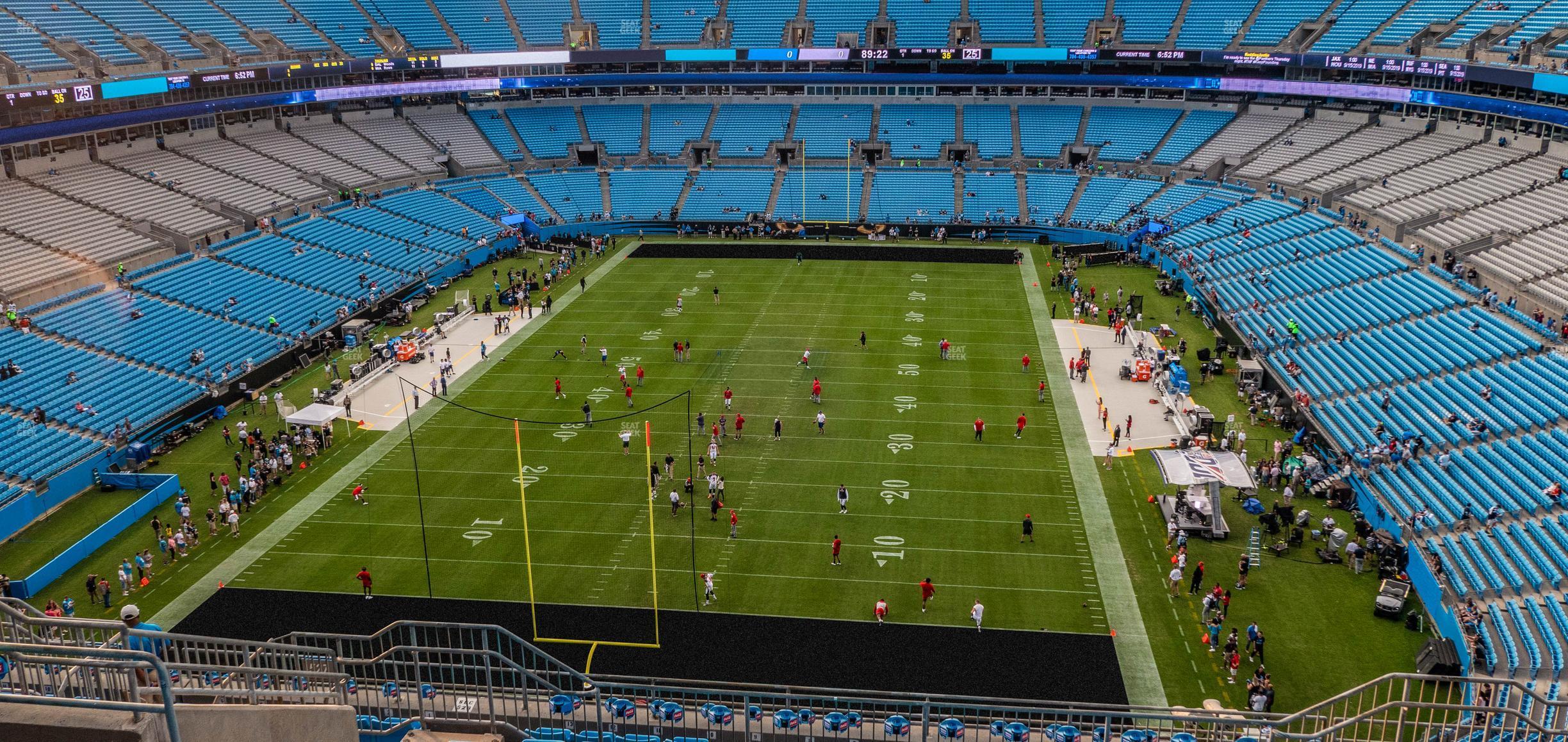 Seating view for Bank of America Stadium Section 527