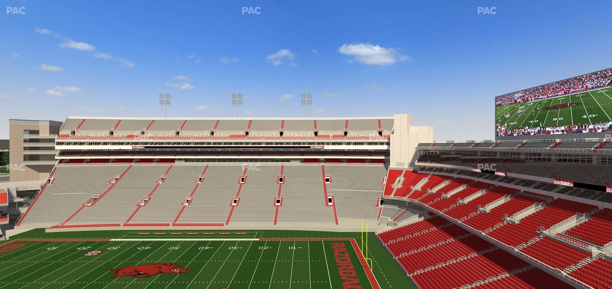 Seating view for Razorback Stadium Section 502 3