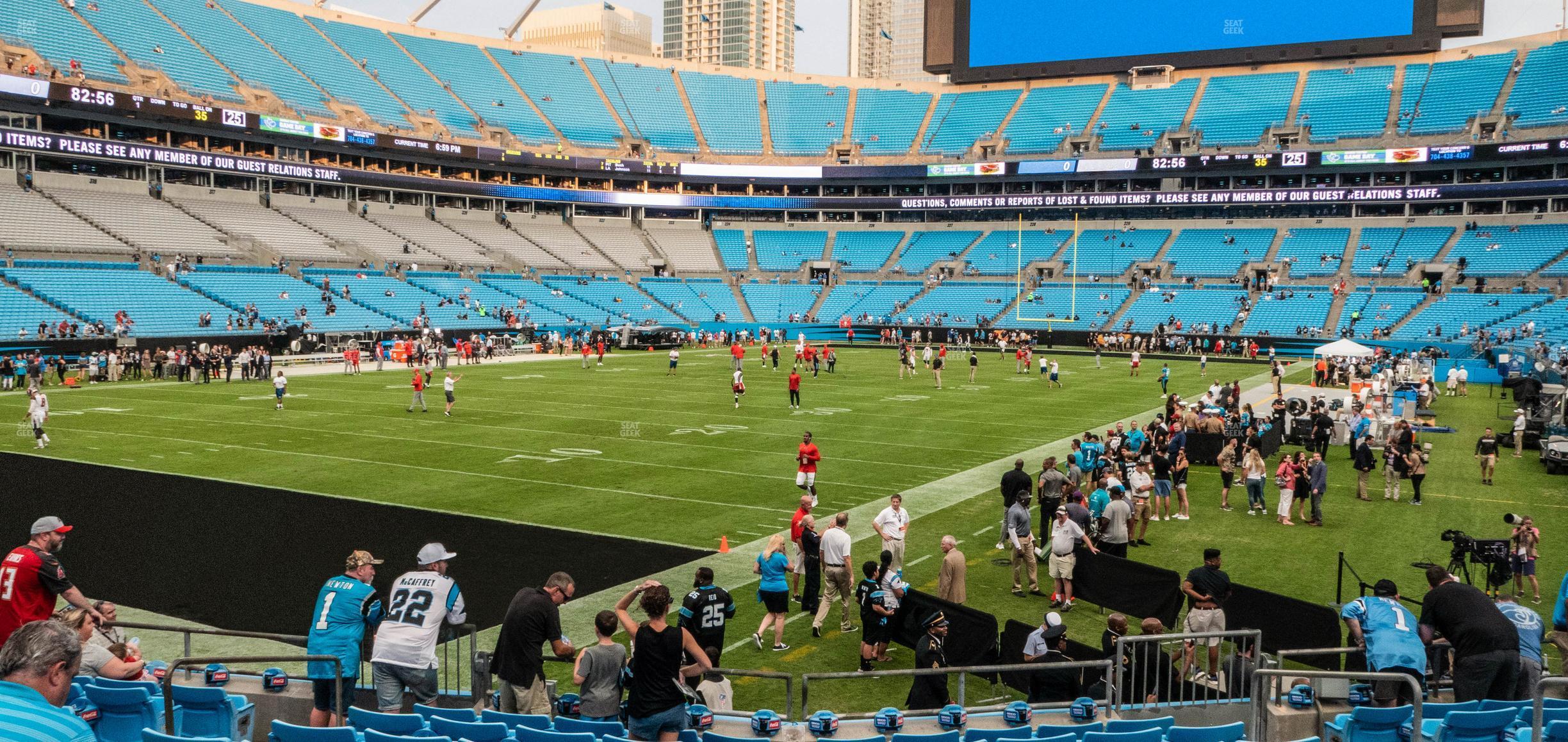 Seating view for Bank of America Stadium Section 138