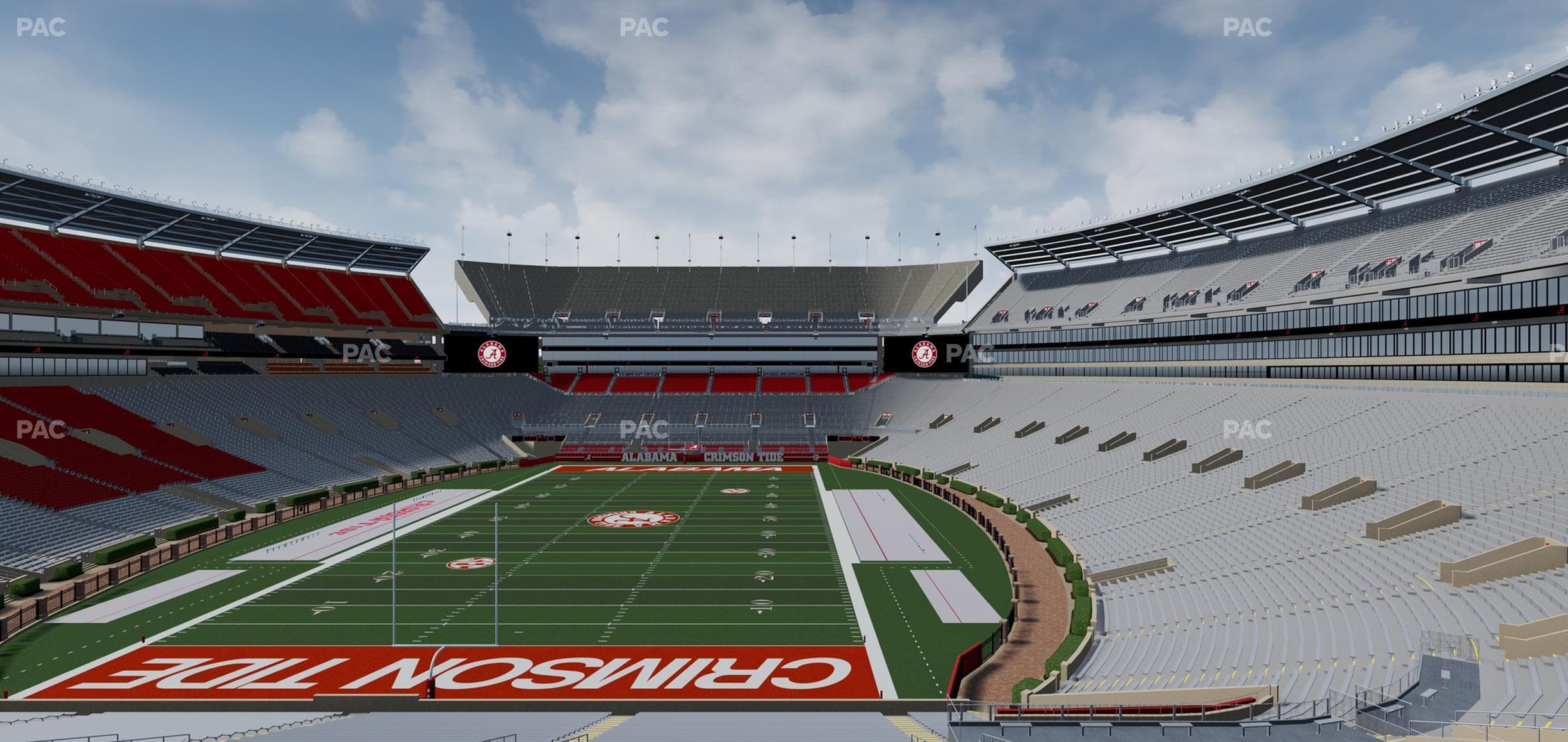 Seating view for Bryant Denny Stadium Section South Zone 4