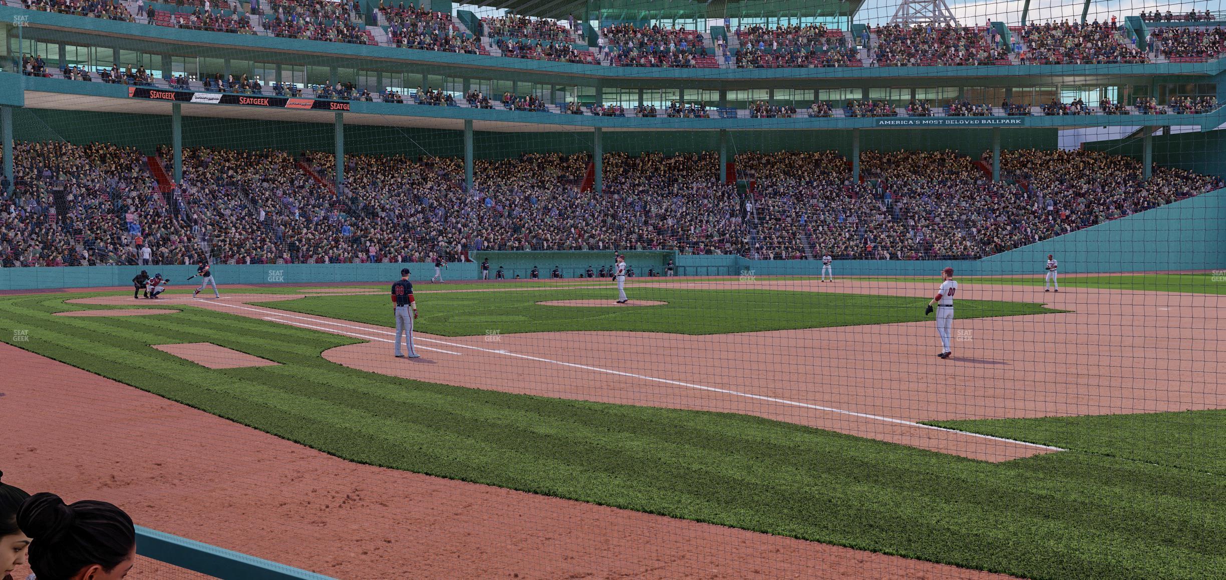 Seating view for Fenway Park Section Dugout Box 15