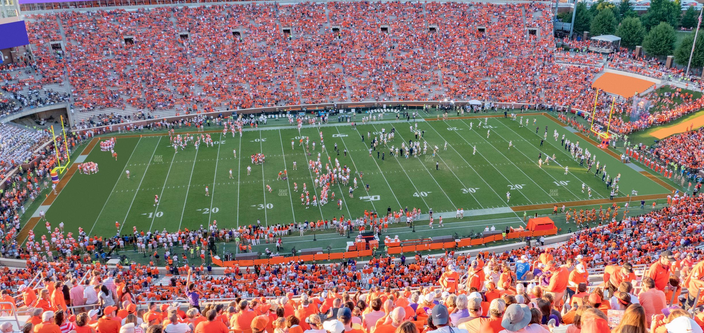 Seating view for Clemson Memorial Stadium Section Tdg