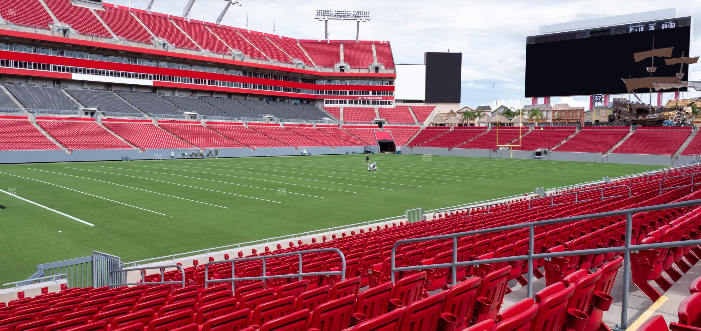 Seating view for Raymond James Stadium Section 132