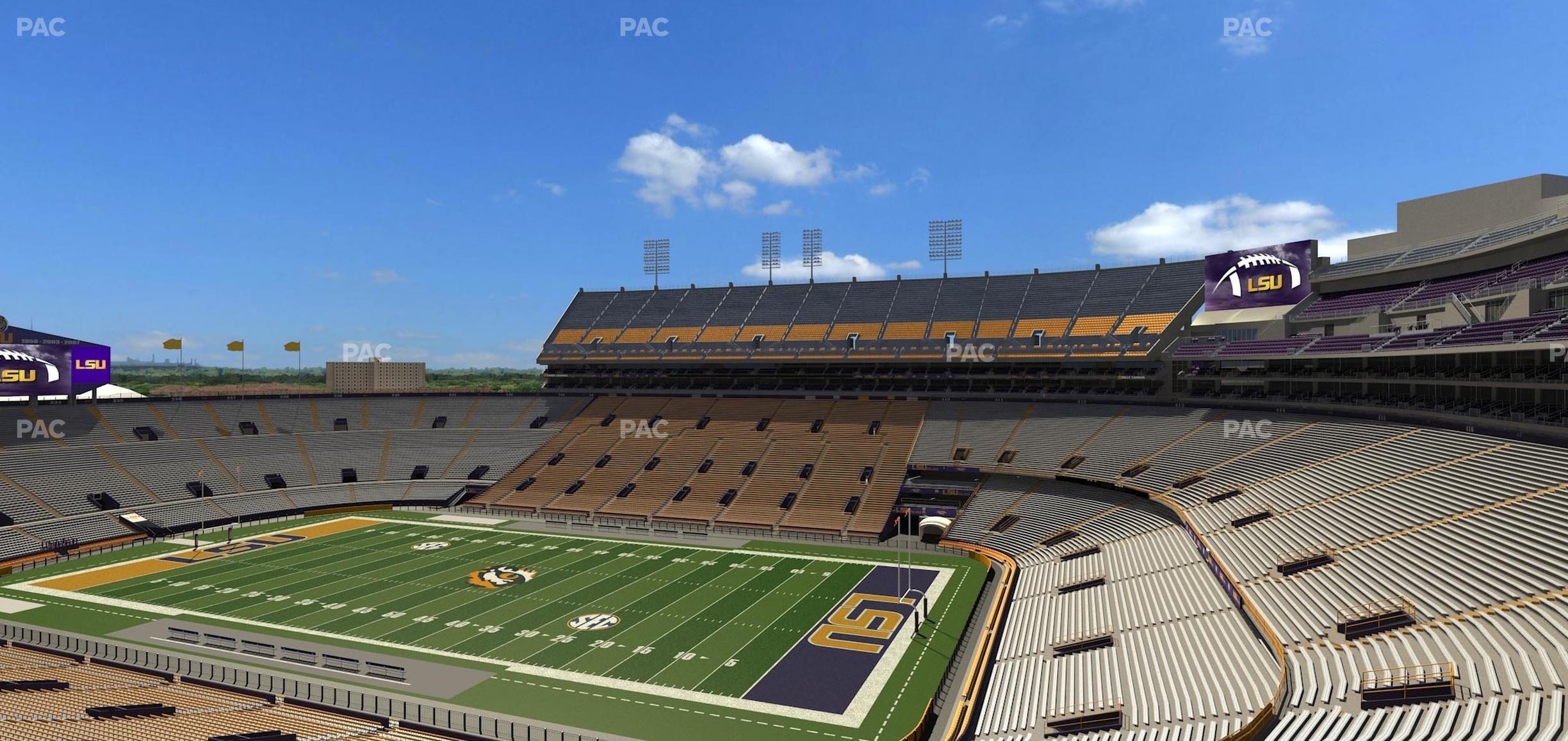 Seating view for Tiger Stadium Section Club 202