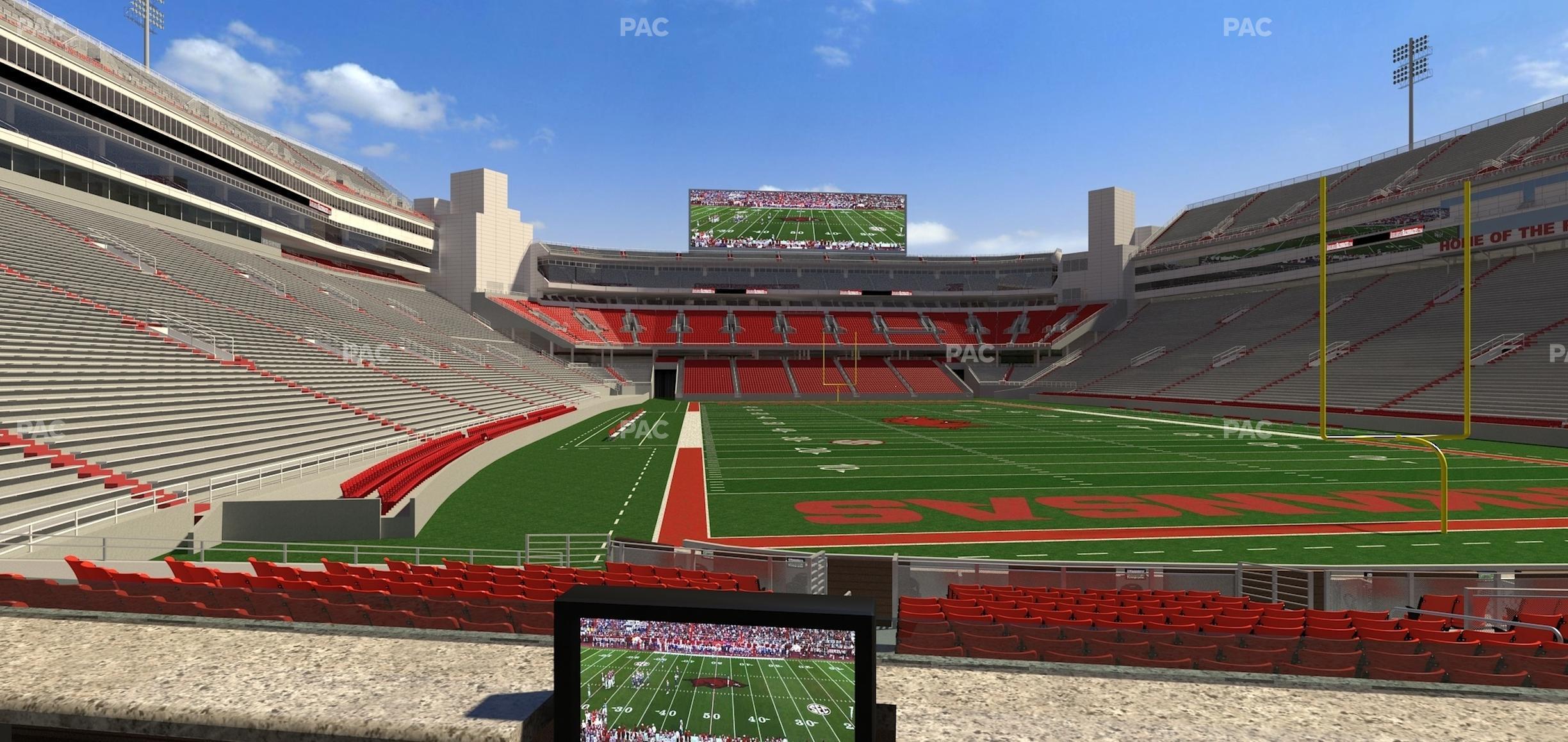 Seating view for Razorback Stadium Section Loge 47