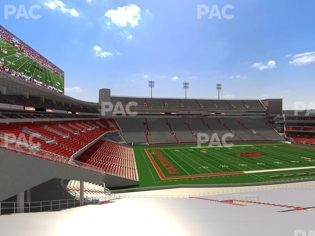 Seating view for Razorback Stadium Section 126