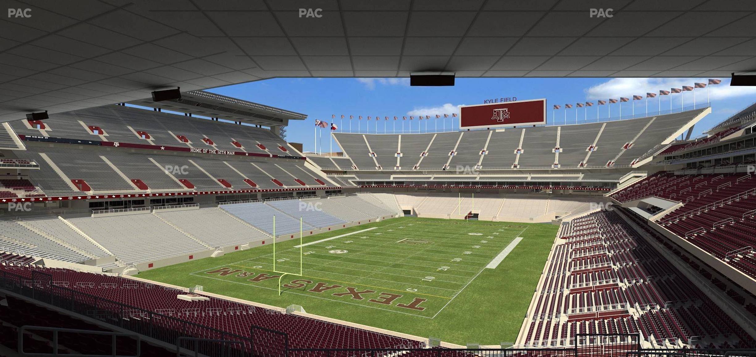 Seating view for Kyle Field Section Zone Club 3