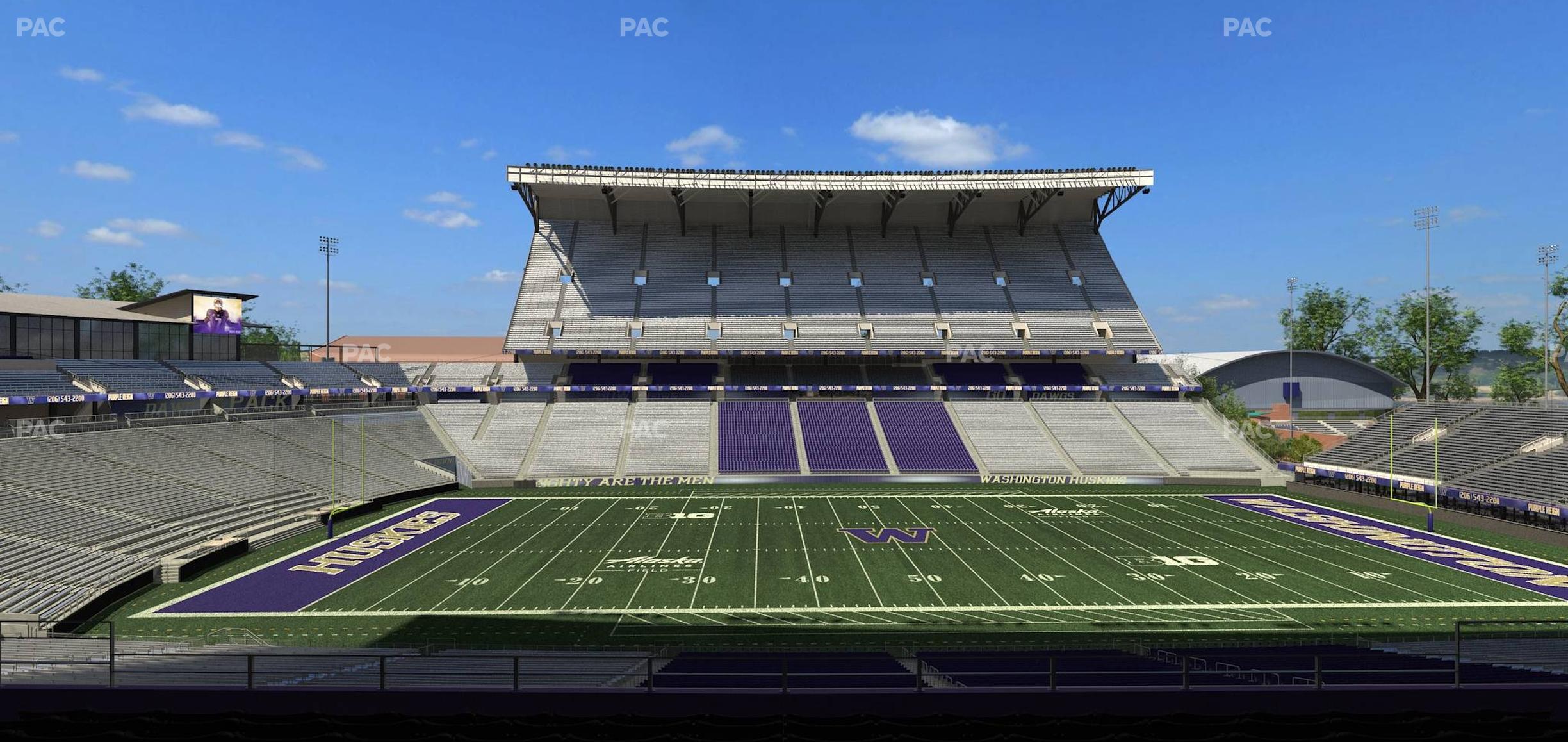 Seating view for Husky Stadium Section Club Husky 207