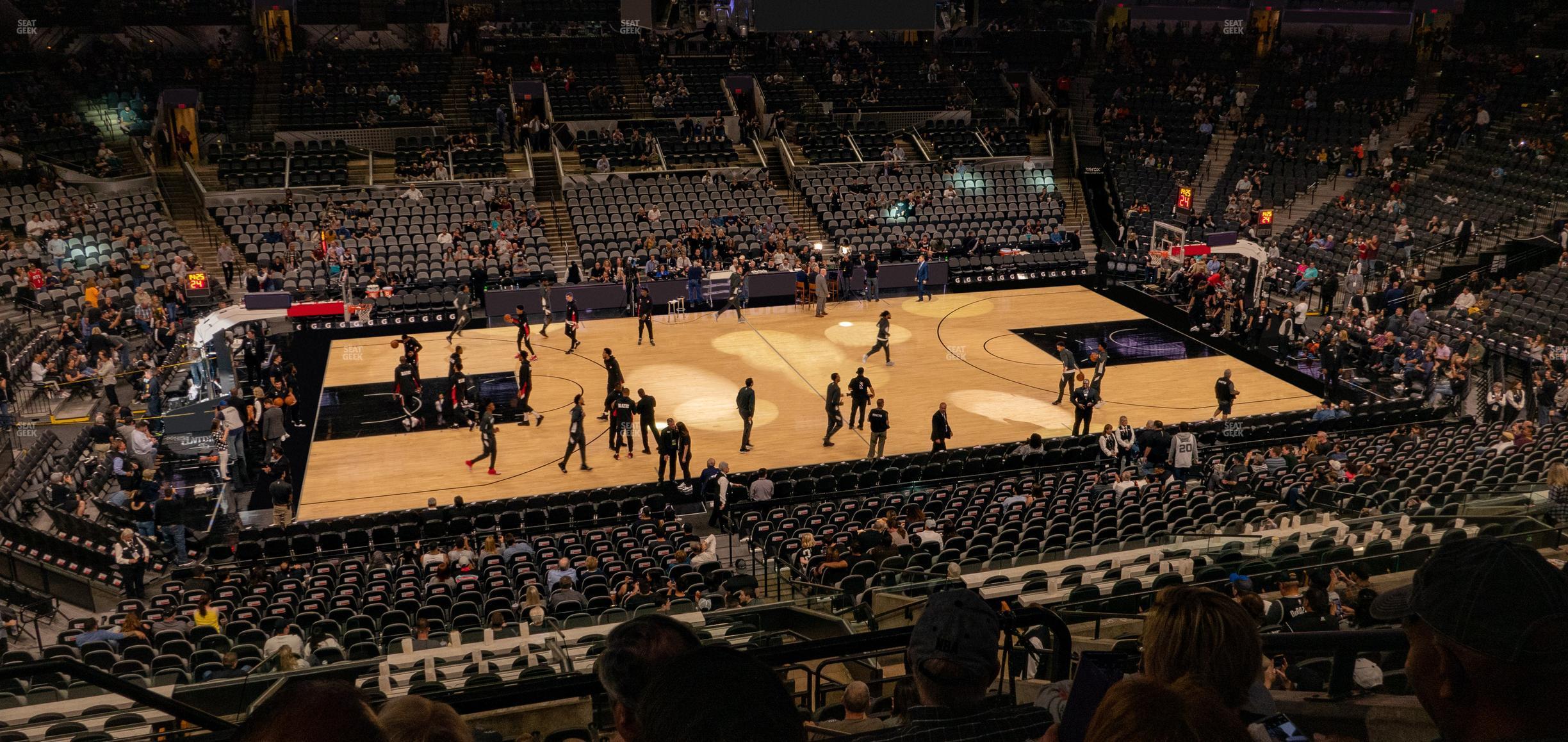 Seating view for Frost Bank Center Section 122