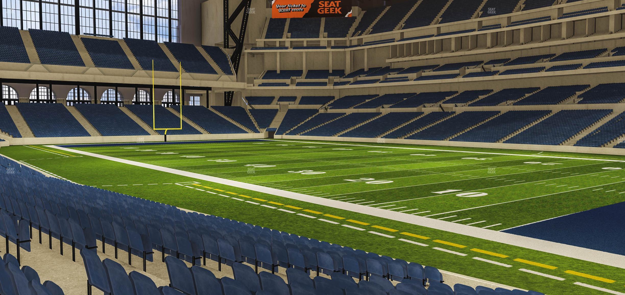 Seating view for Lucas Oil Stadium Section 135