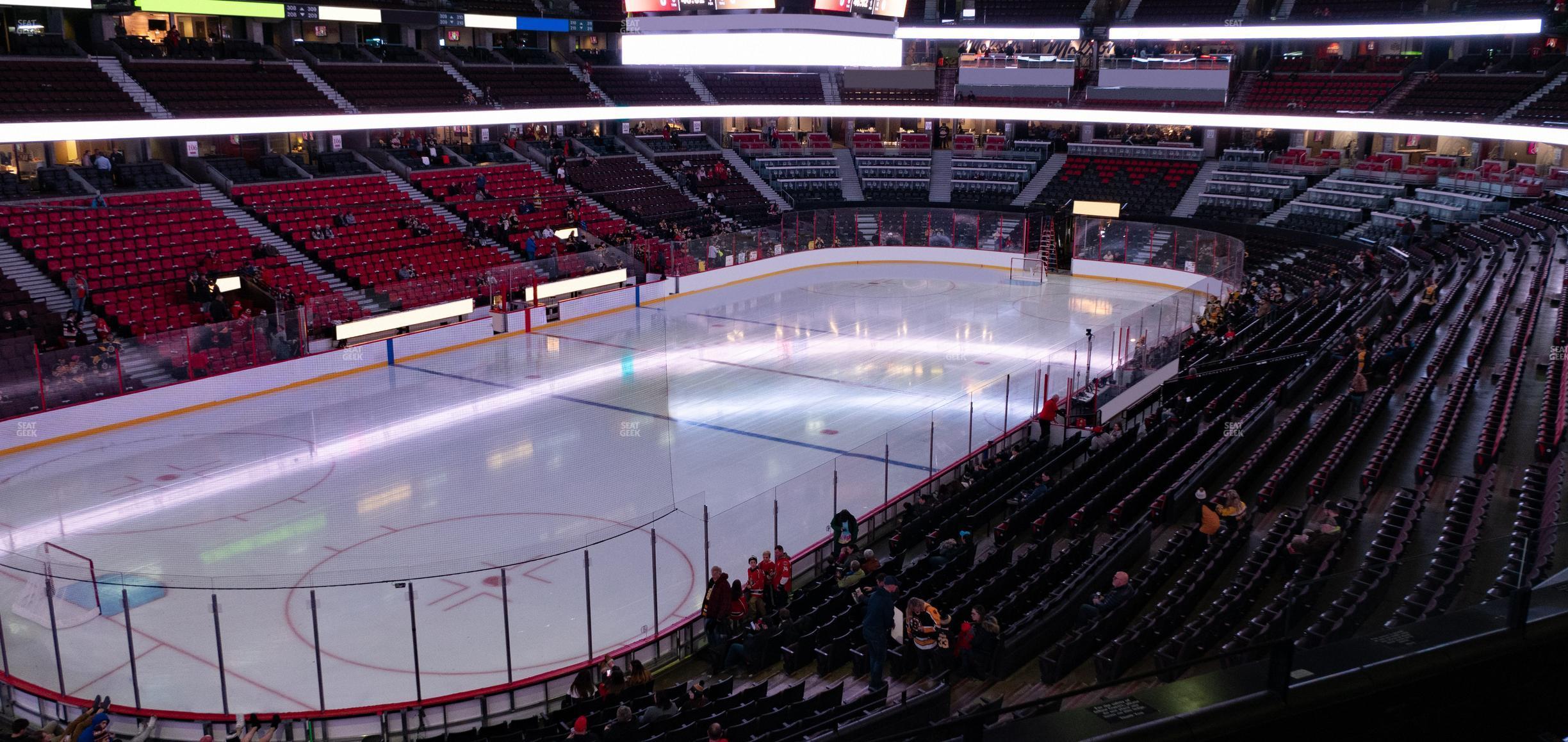 Seating view for Canadian Tire Centre Section 226