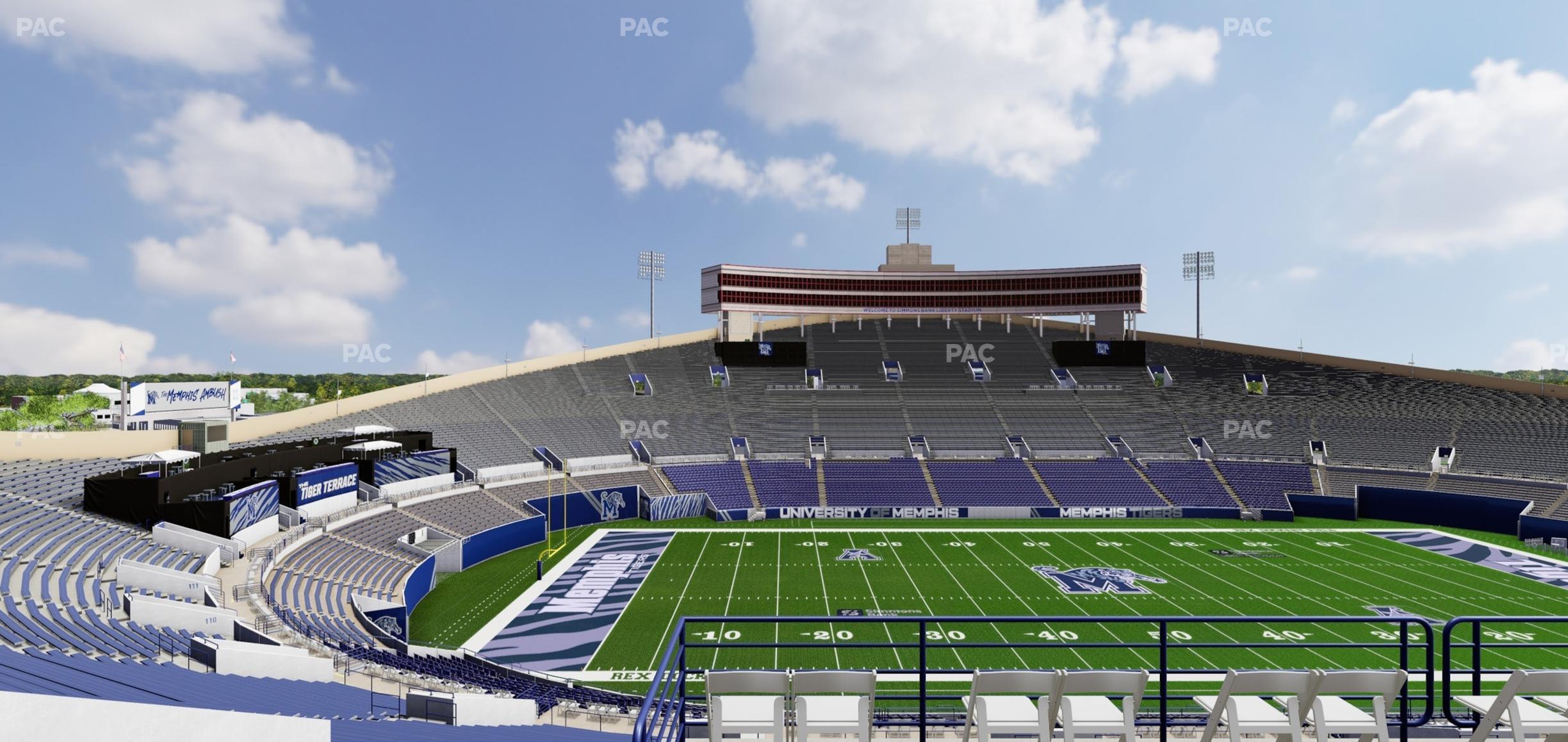 Seating view for Simmons Bank Liberty Stadium Section Box 106