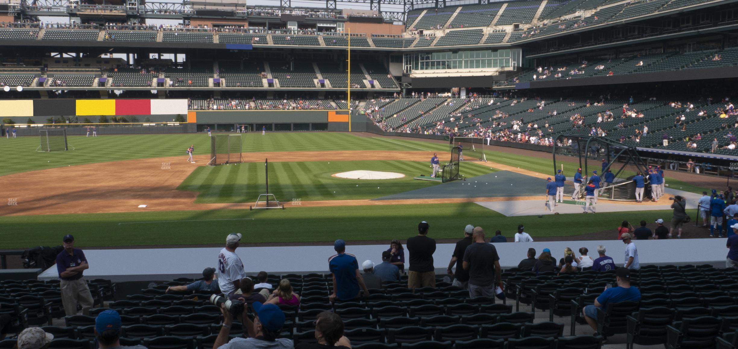 Seating view for Coors Field Section 138