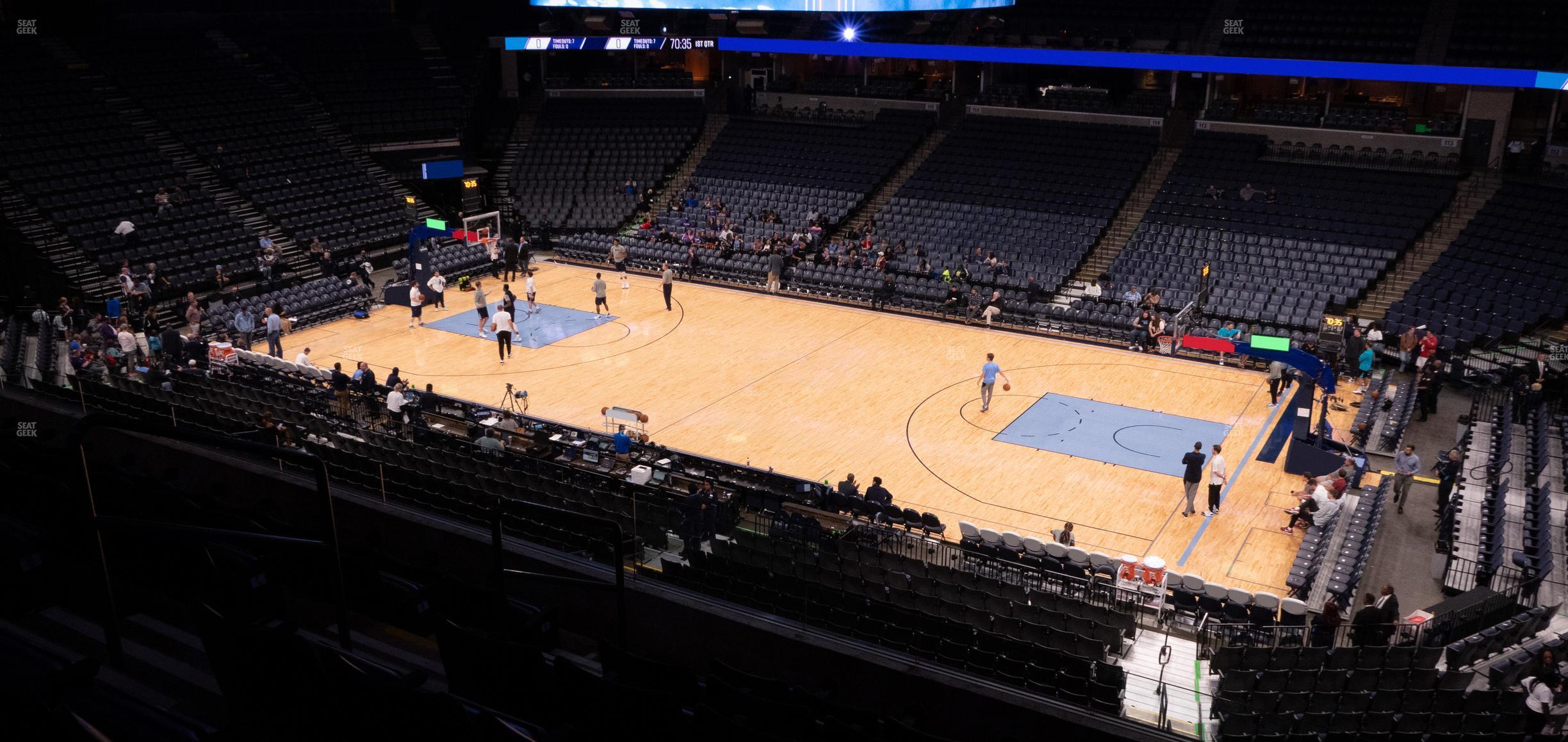 Seating view for FedExForum Section Pinnacle Club 6