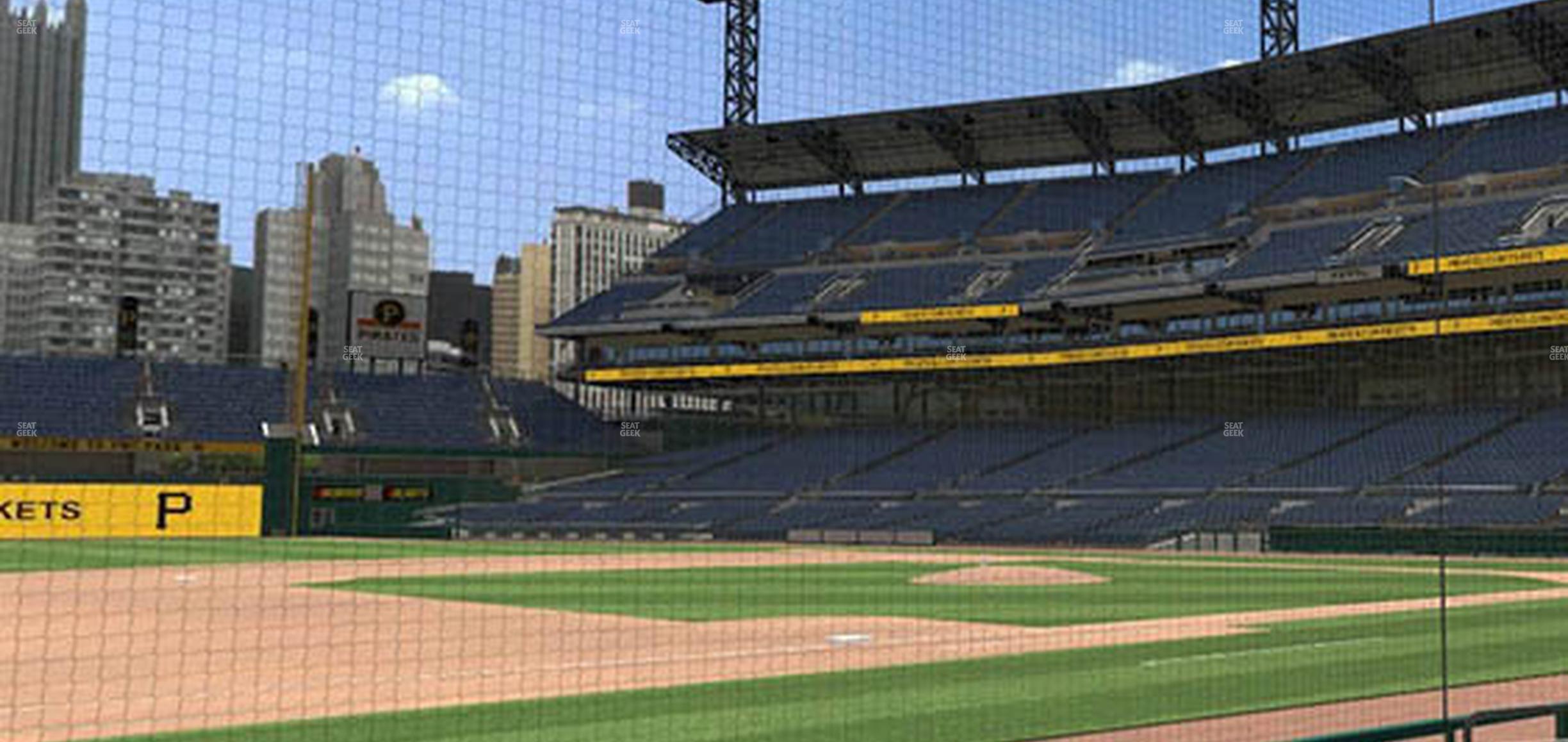 Seating view for PNC Park Section Field Box 25