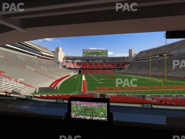 Seating view for Razorback Stadium Section Loge 58