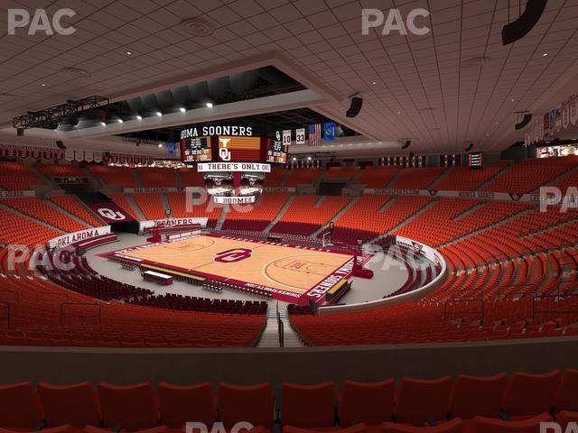 Seating view for Lloyd Noble Center Section 218