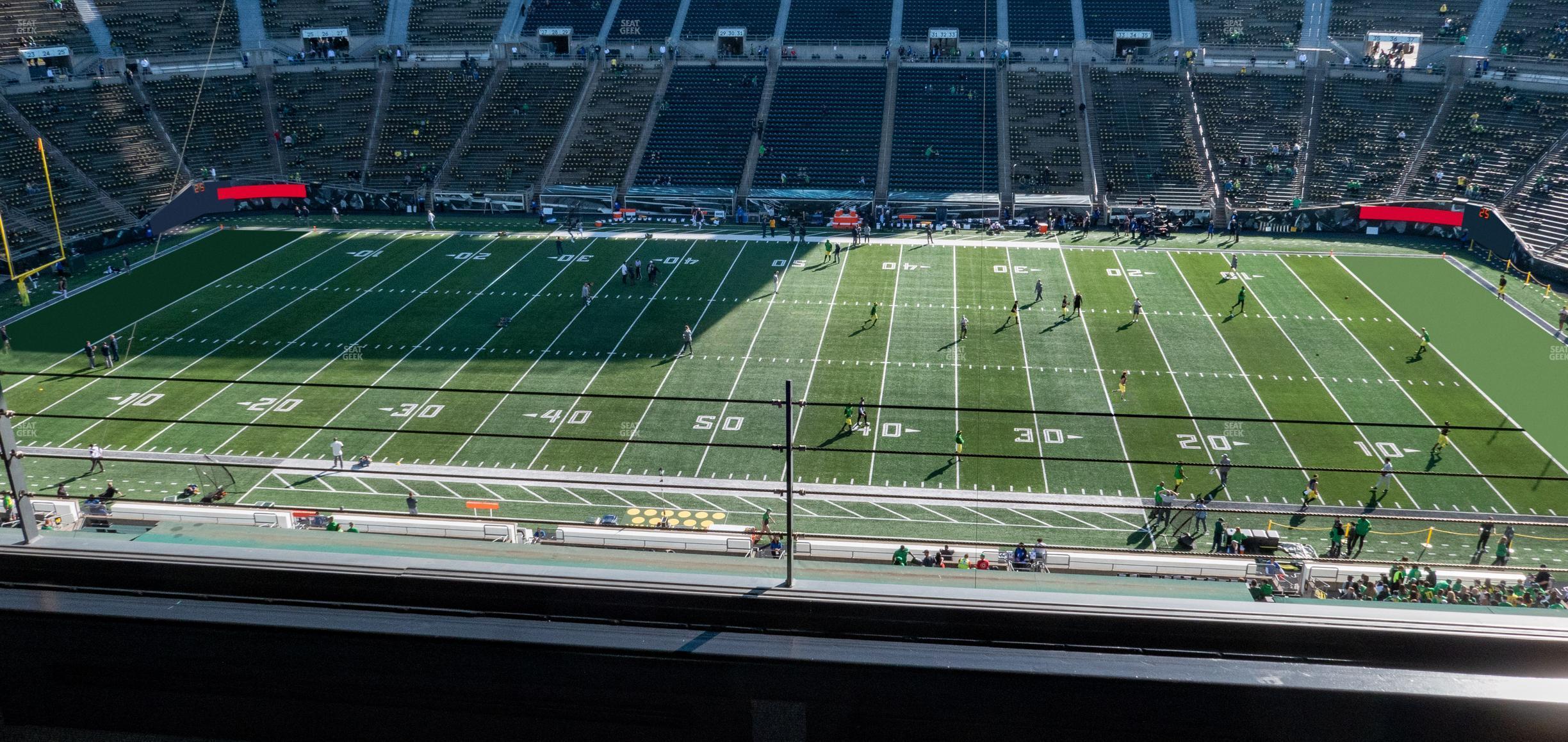 Seating view for Autzen Stadium Section Charter Box 3