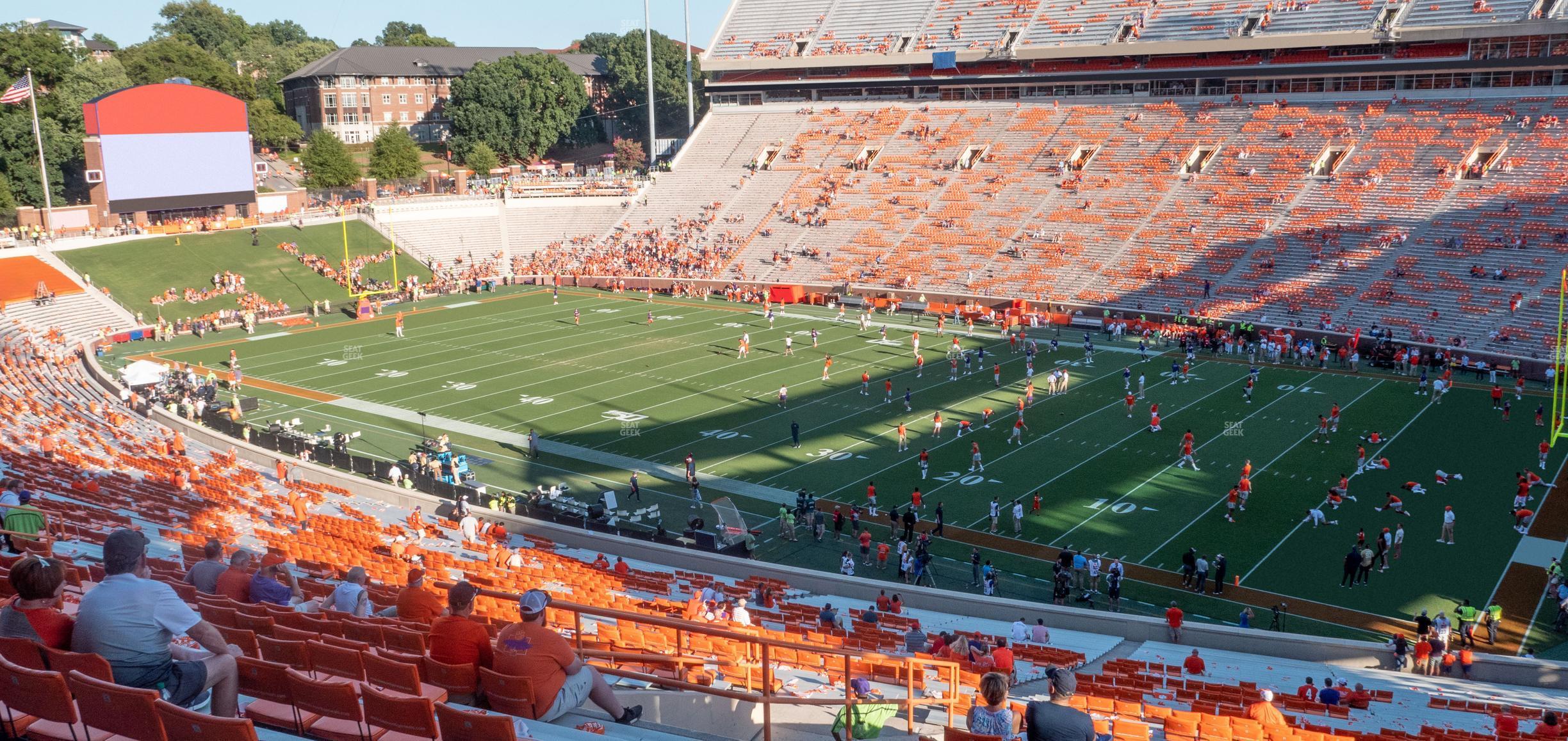 Seating view for Clemson Memorial Stadium Section Us