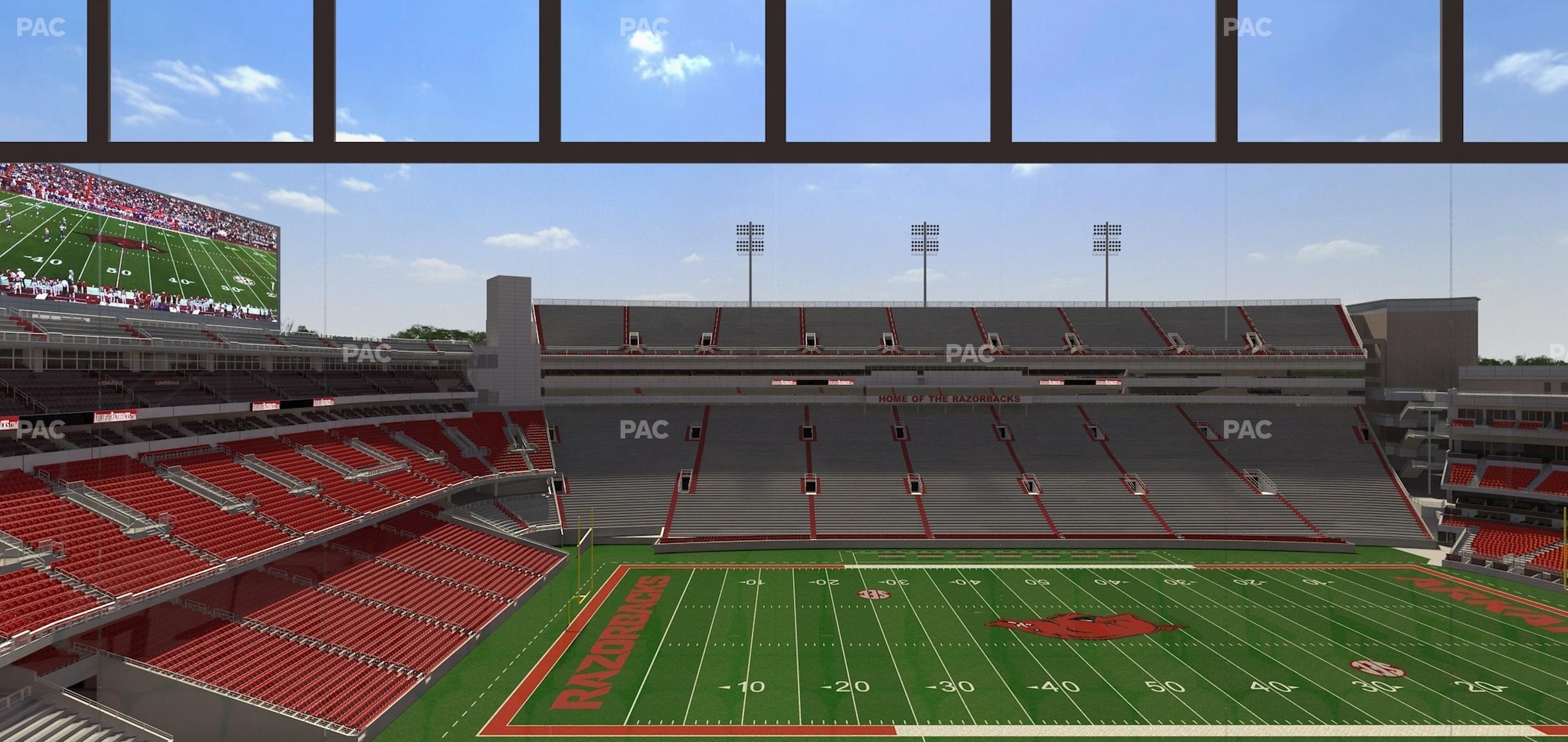 Seating view for Razorback Stadium Section 340