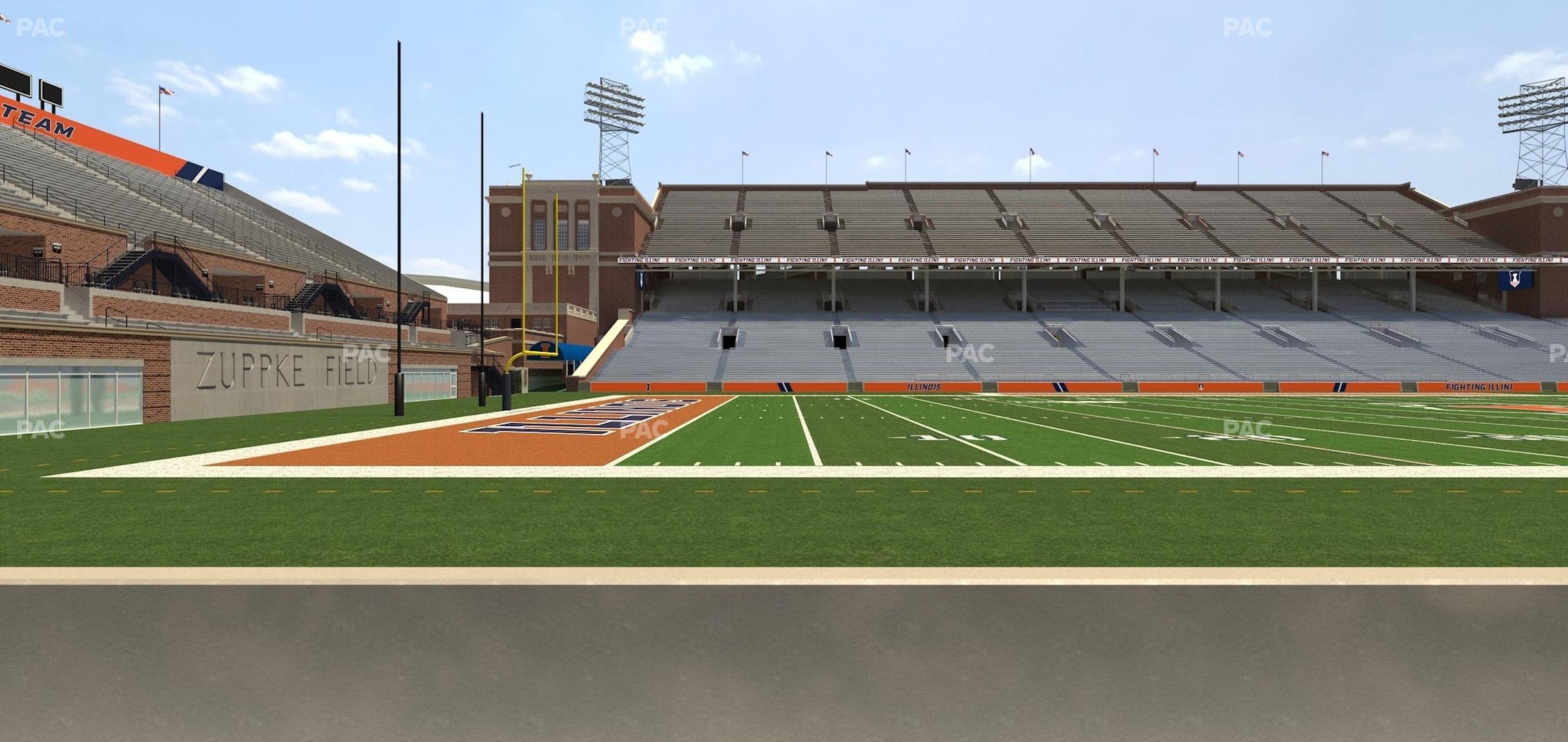 Seating view for Memorial Stadium - IL Section 130