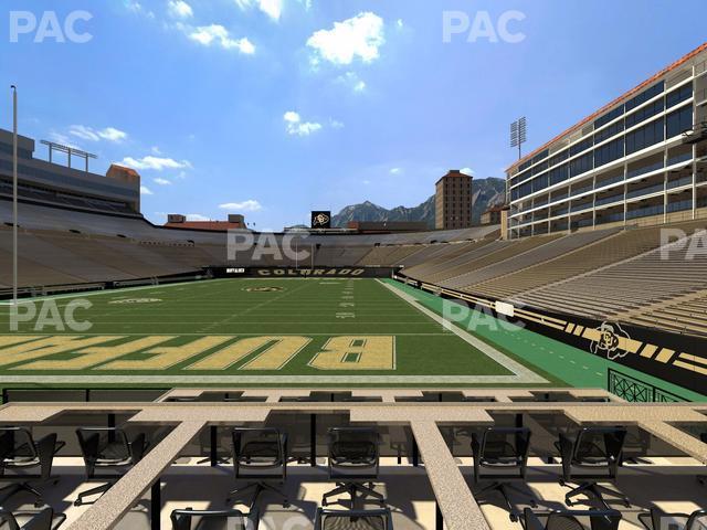 Seating view for Folsom Field Section Loge Box 169