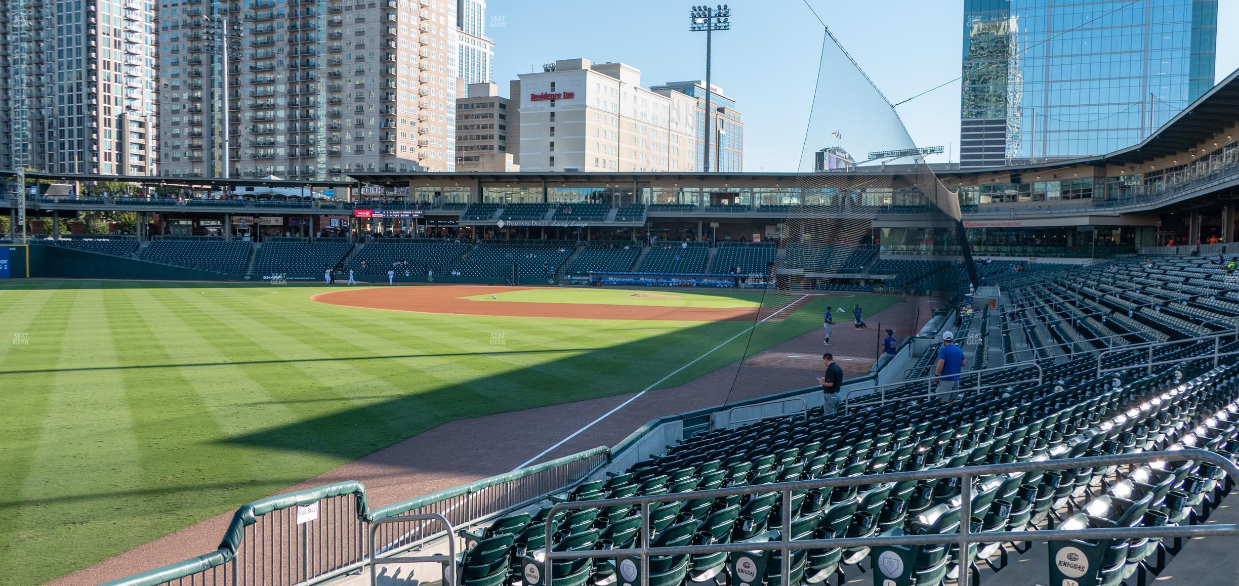 Seating view for Truist Field Section 122