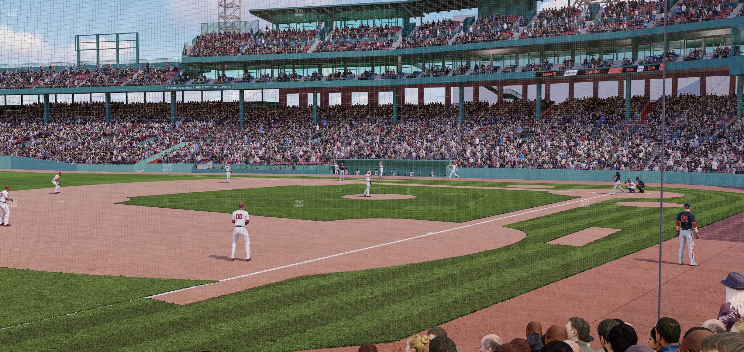 Seating view for Fenway Park Section Field Box 74