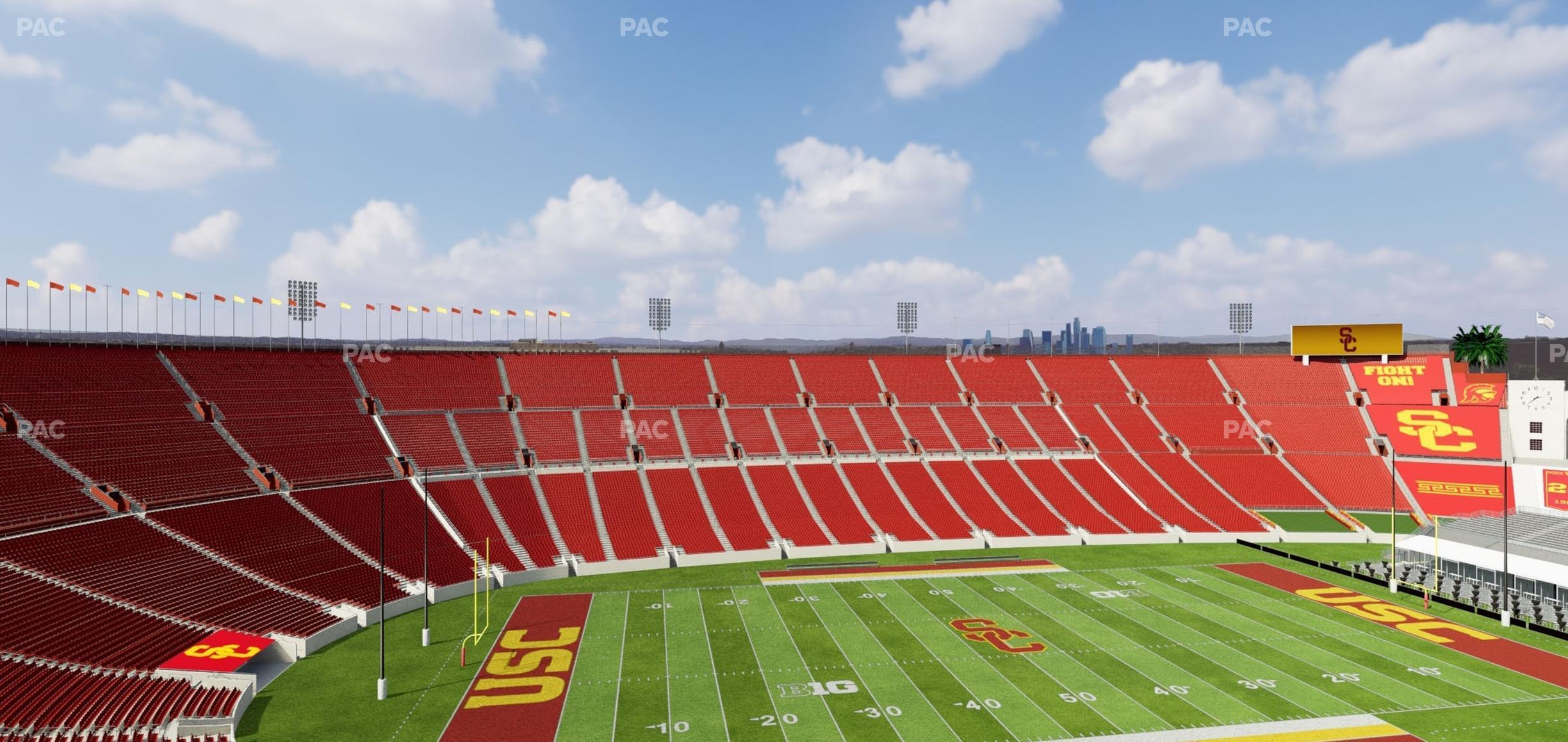 Seating view for Los Angeles Memorial Coliseum Section Club 410