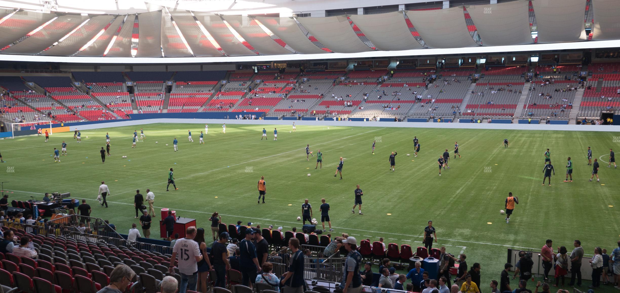 Seating view for BC Place Stadium Section 212