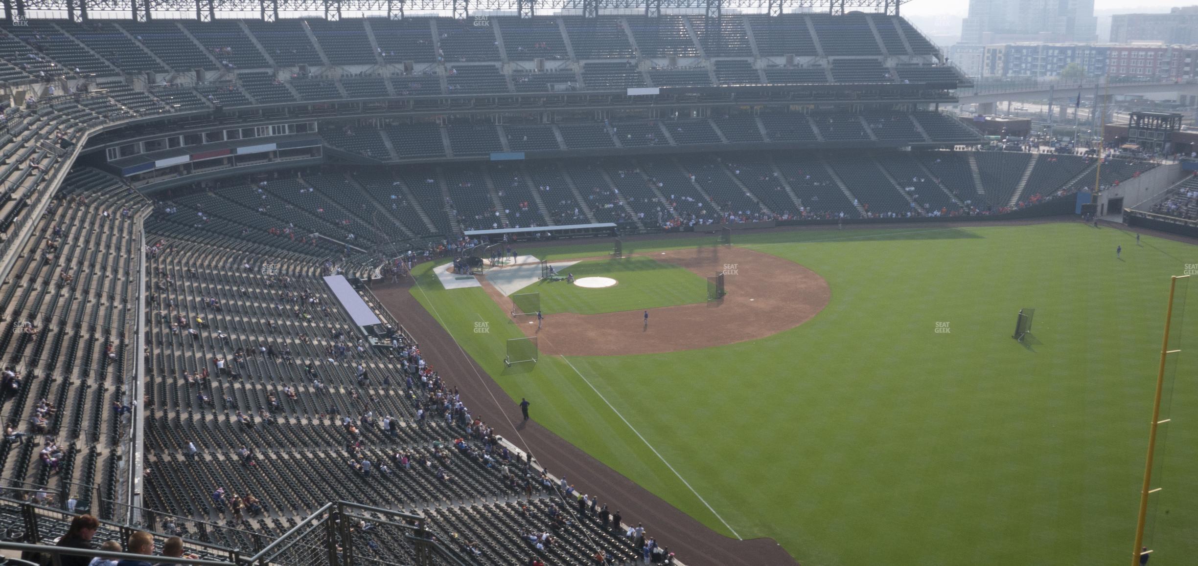 Seating view for Coors Field Section Upper 311