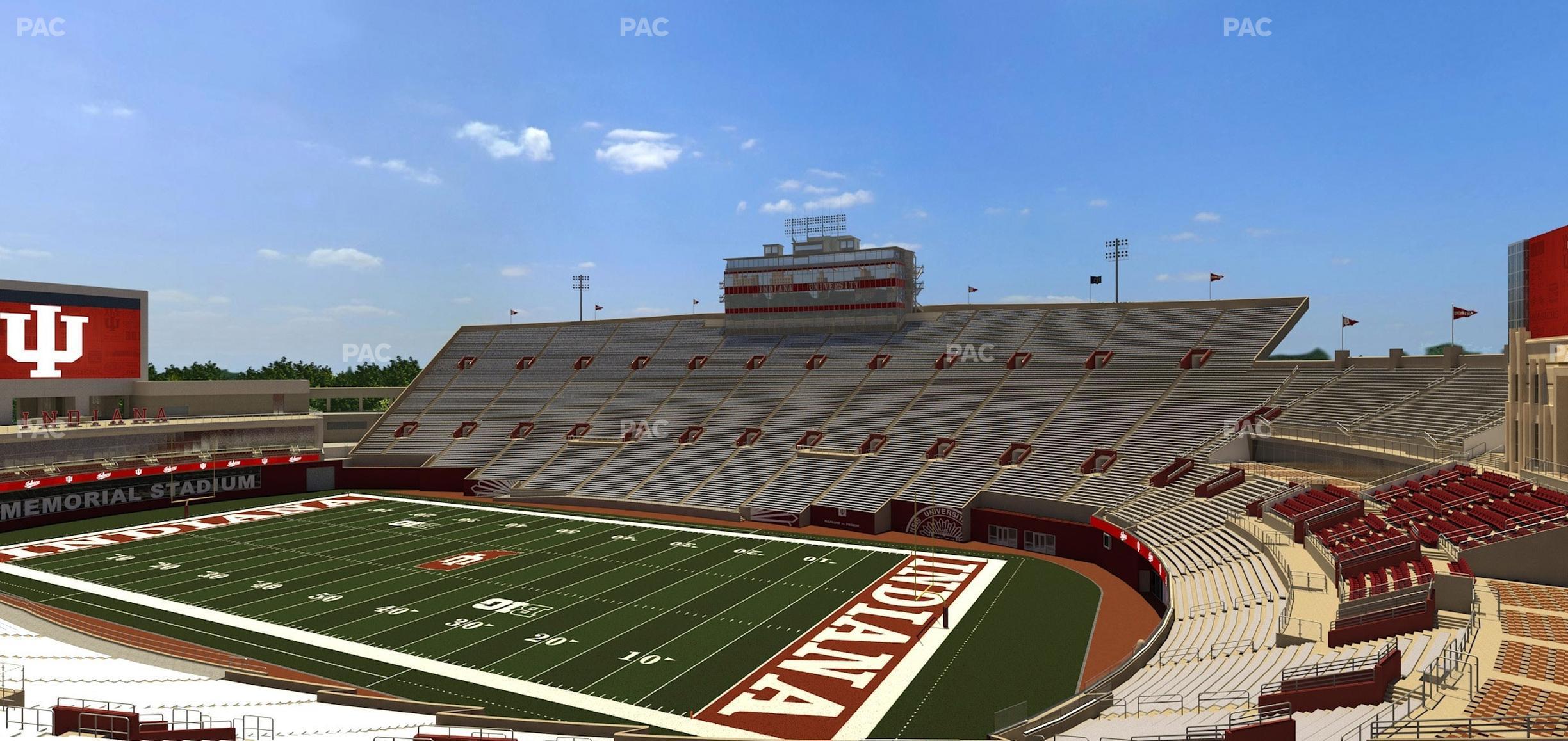 Seating view for Memorial Stadium - Indiana Section 21