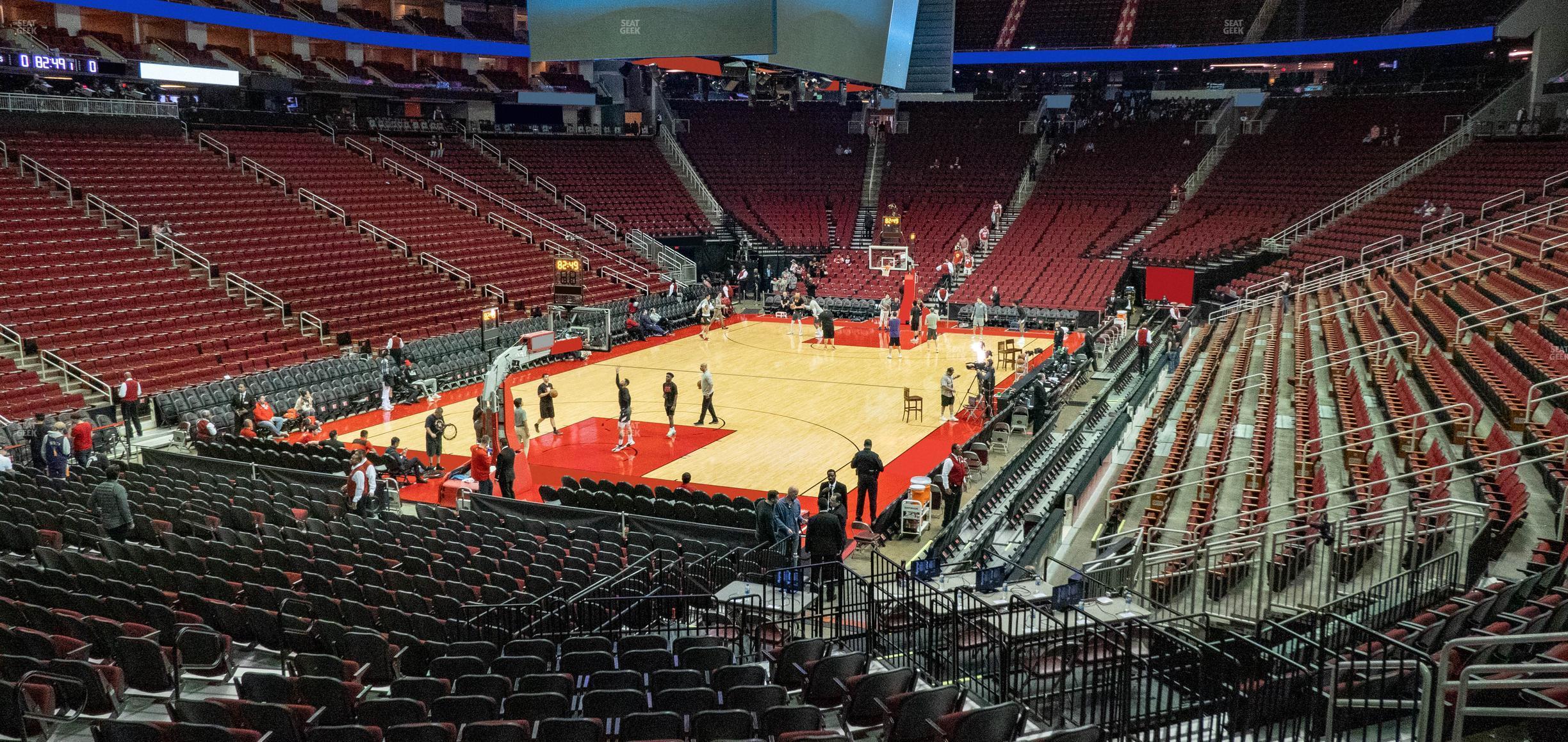 Seating view for Toyota Center Section 125