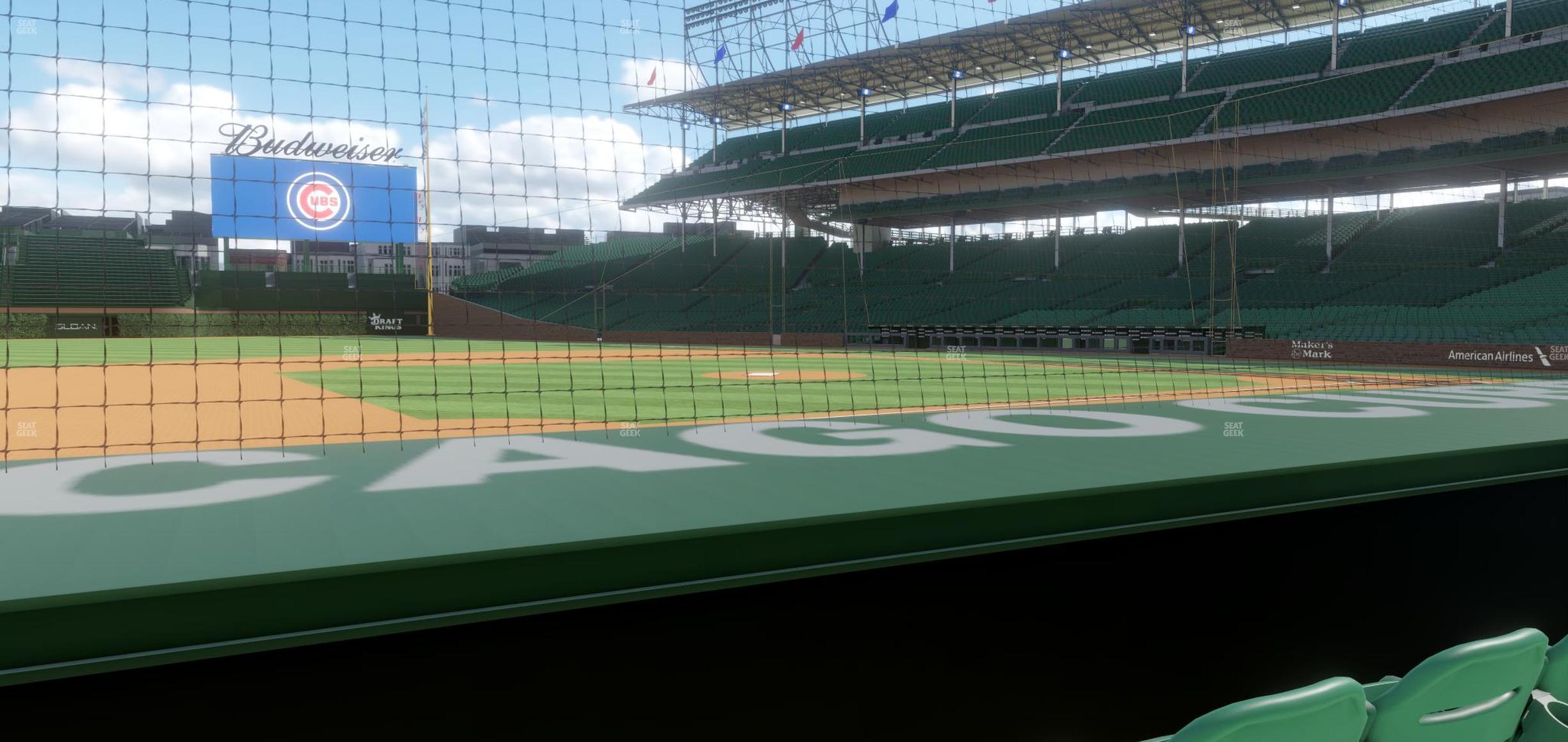 Seating view for Wrigley Field Section Club Box Infield 11