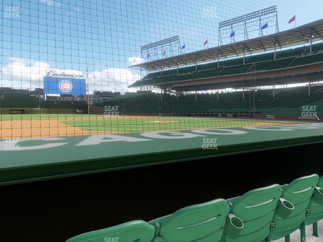 Seating view for Wrigley Field Section Club Box Infield 11