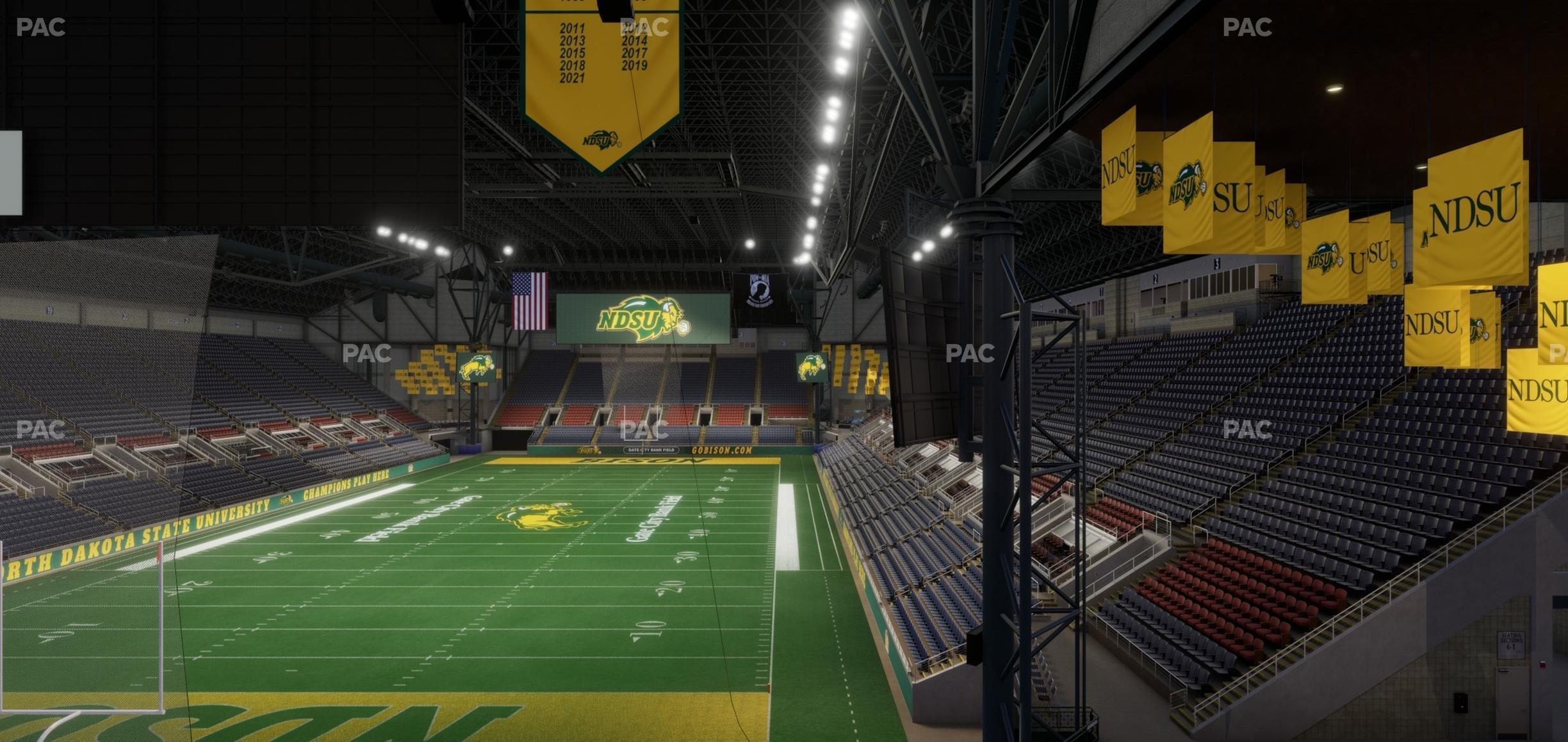 Seating view for Fargodome Section Elevated 7