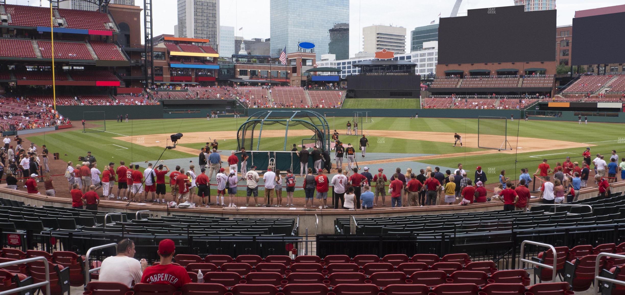 Seating view for Busch Stadium Section Home Field Box 149