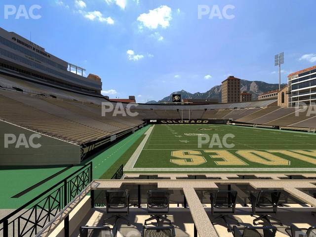 Seating view for Folsom Field Section Loge Box 148