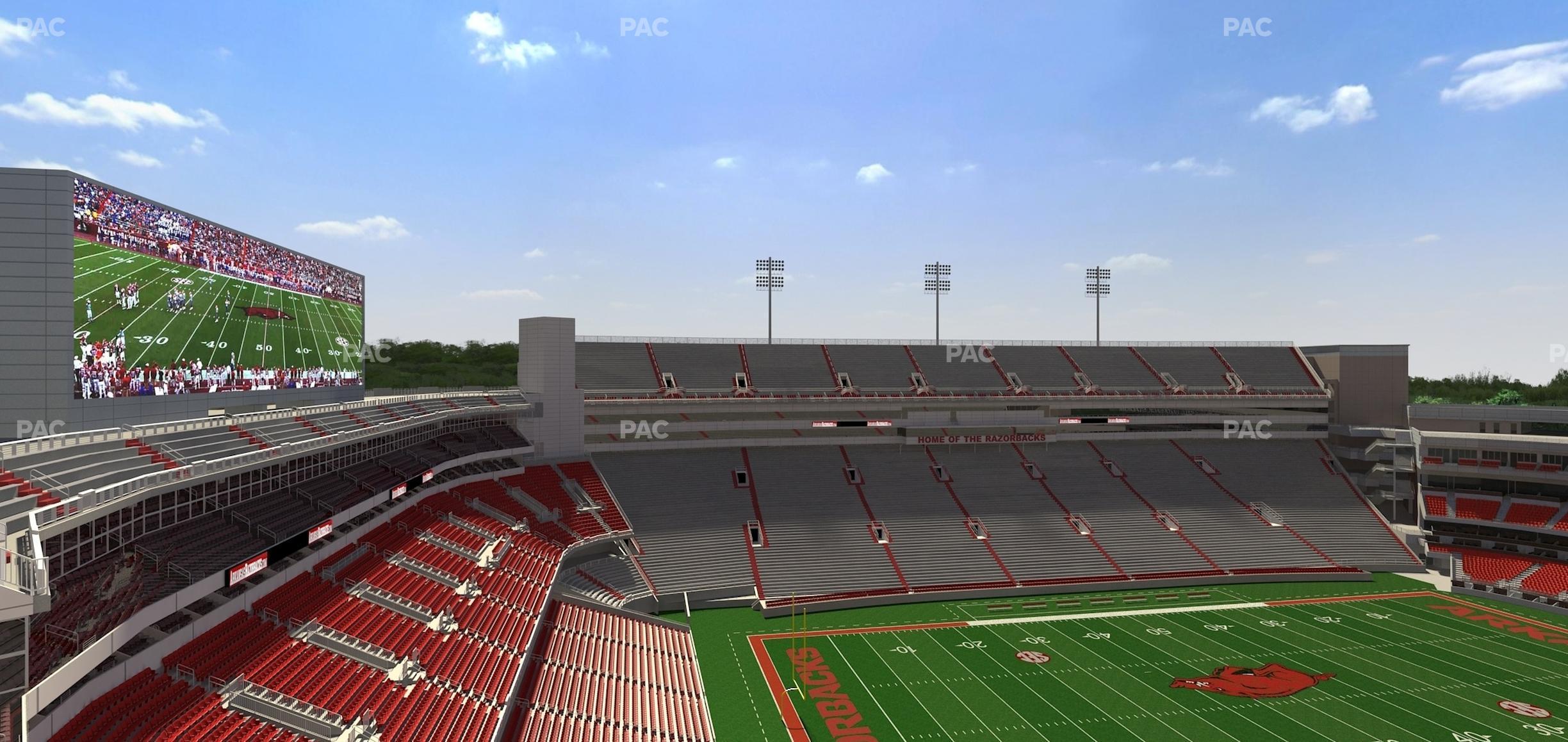 Seating view for Razorback Stadium Section 527 1